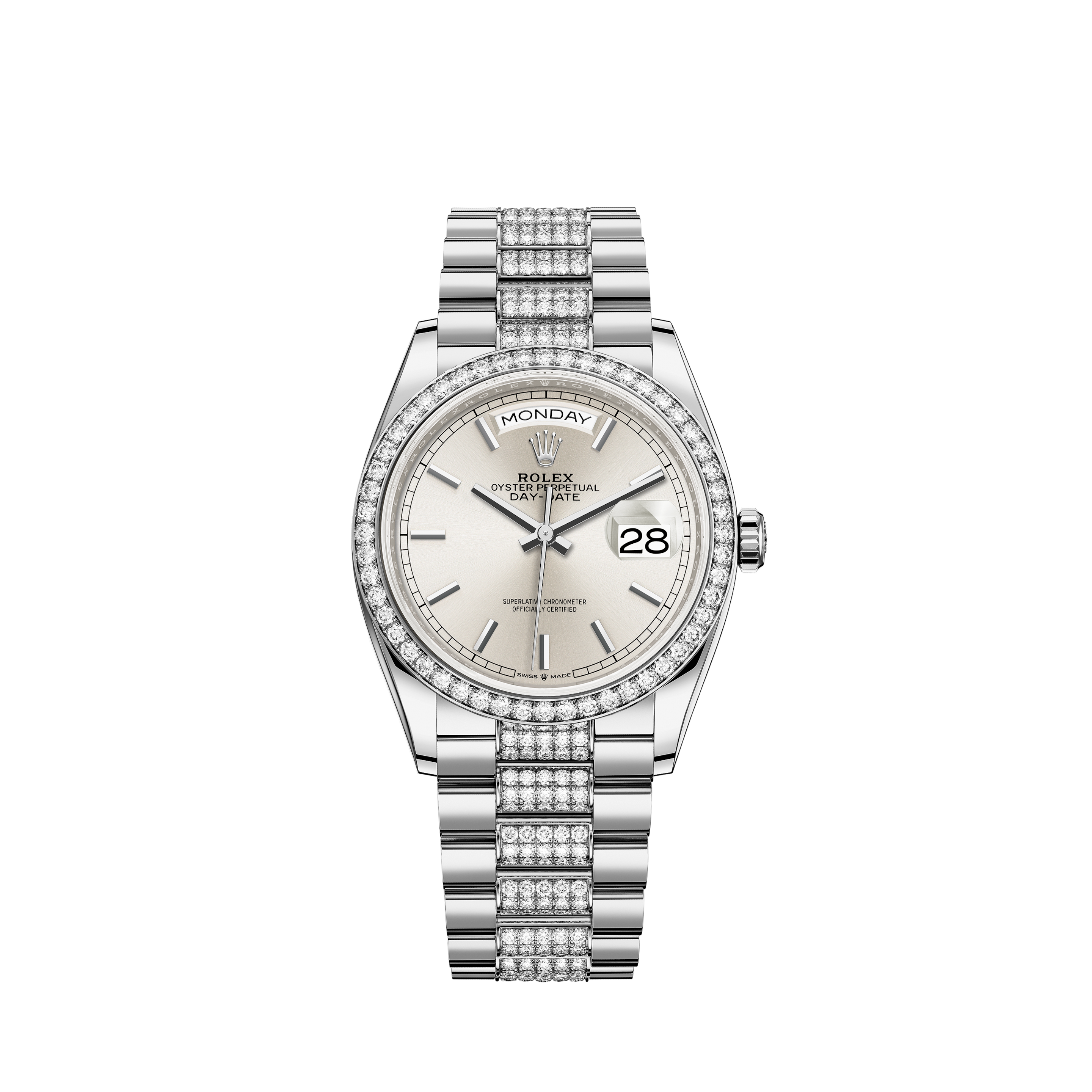 Rolex Datejust Ladies 26mm Diamond Bezel/Pure White Dial Oyster Steel Watch
