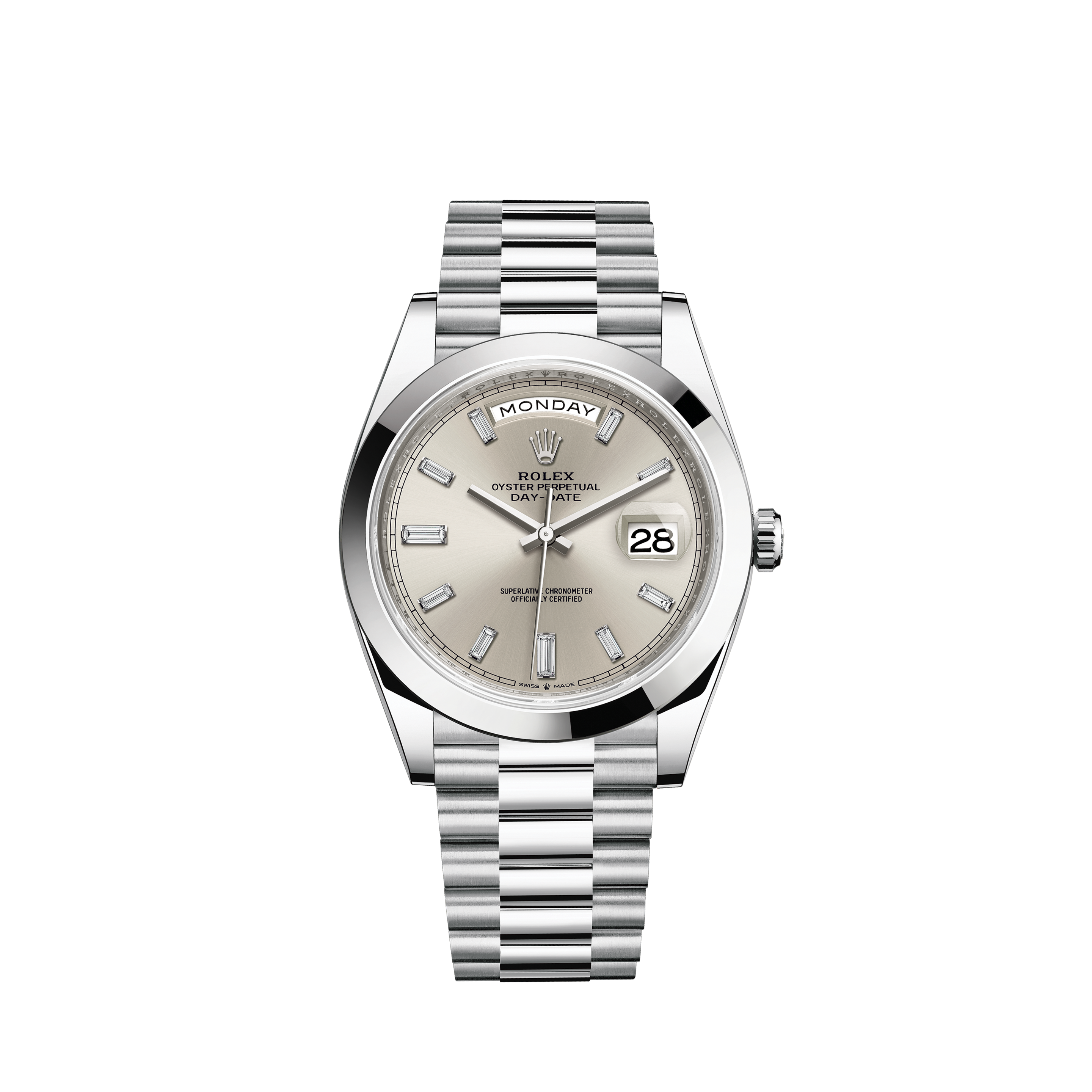 day date silver dial