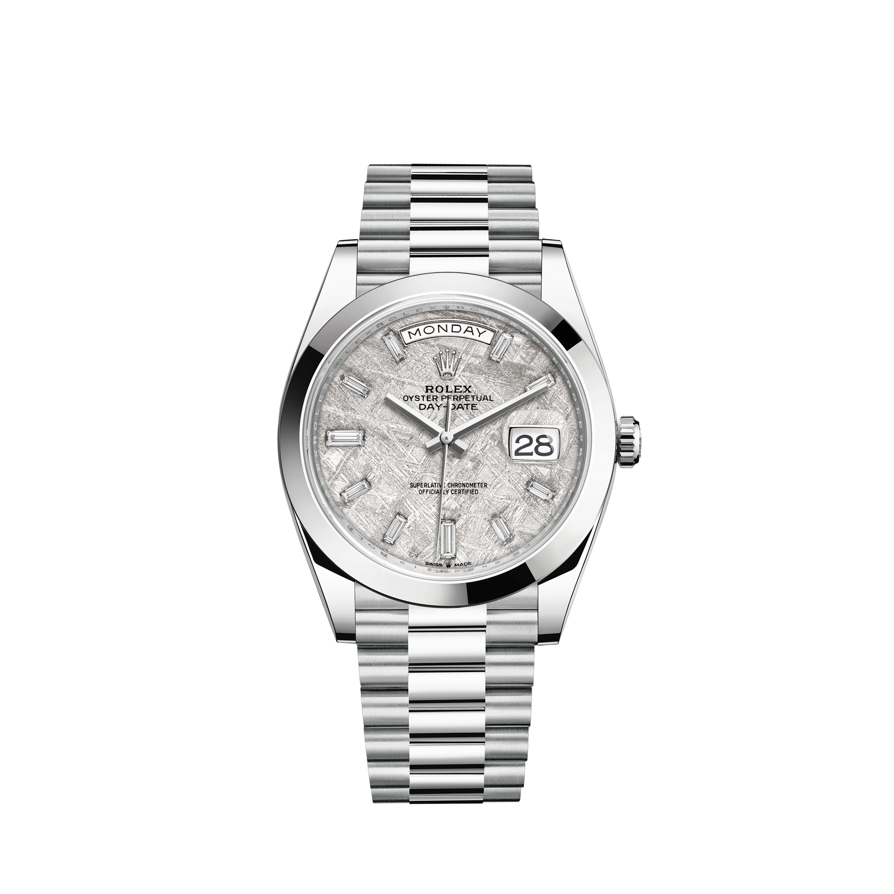 Rolex Mens Rolex Datejust 16014 Factory Diamond 18k White Gold & Stainless Steel Watch