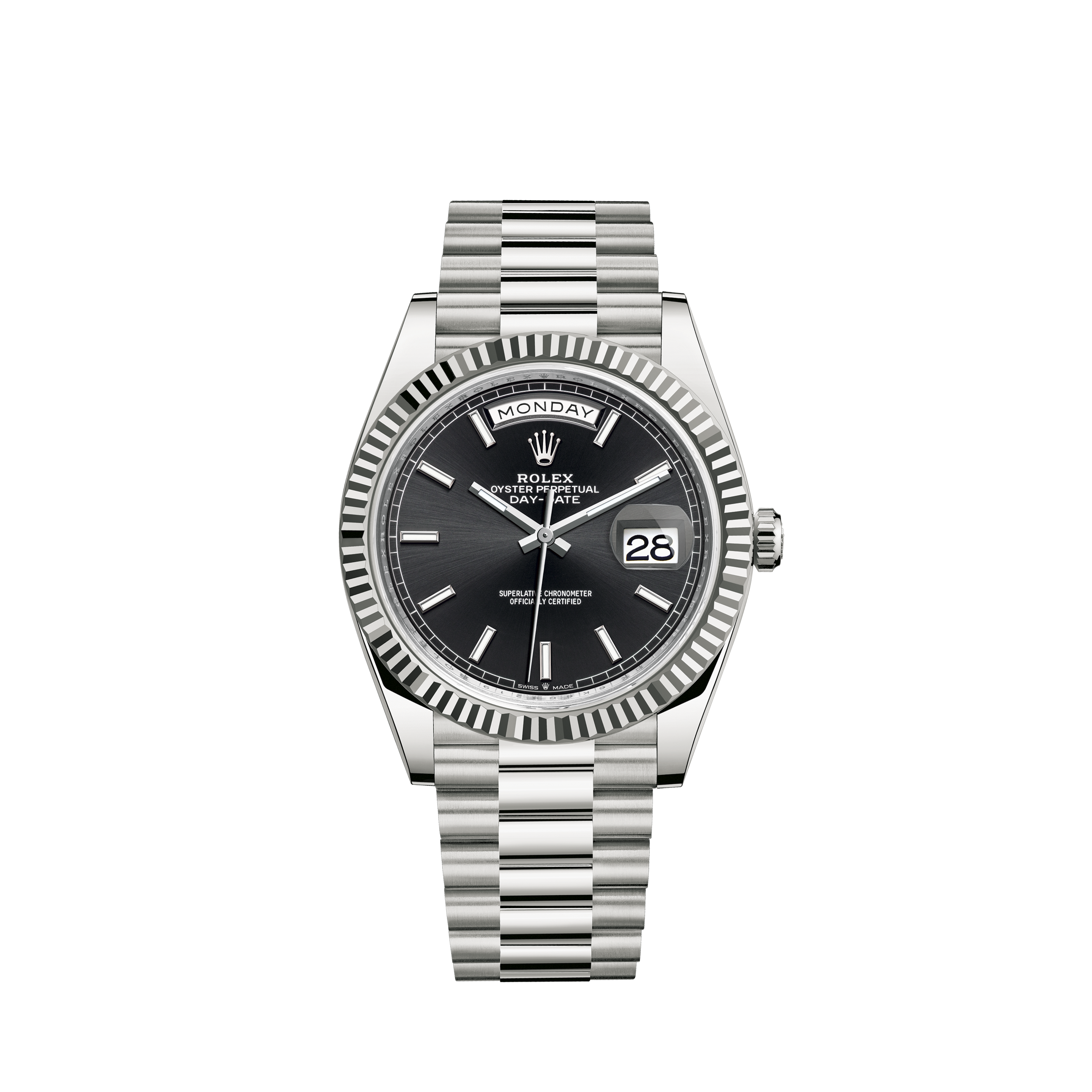 Rolex Ladies Rolex Datejust Mother Of Pearl Ruby 18k Gold & Steel Quickset Watch