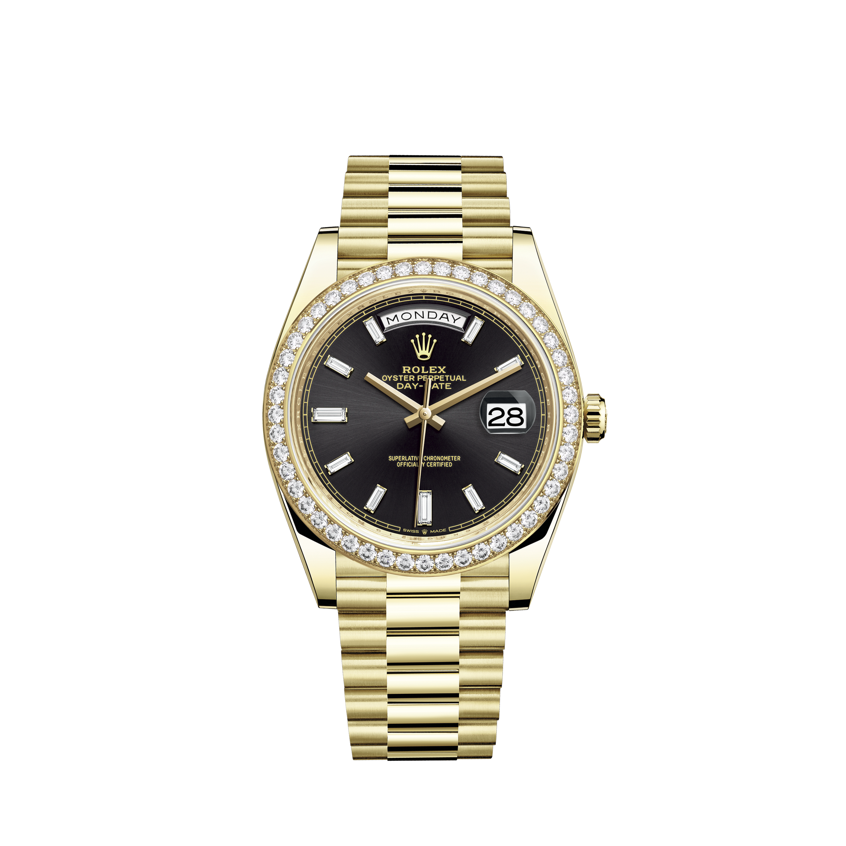 Rolex Datejust 2-Tone Steel Gold with Diamond Bezel Men's Watch 16013