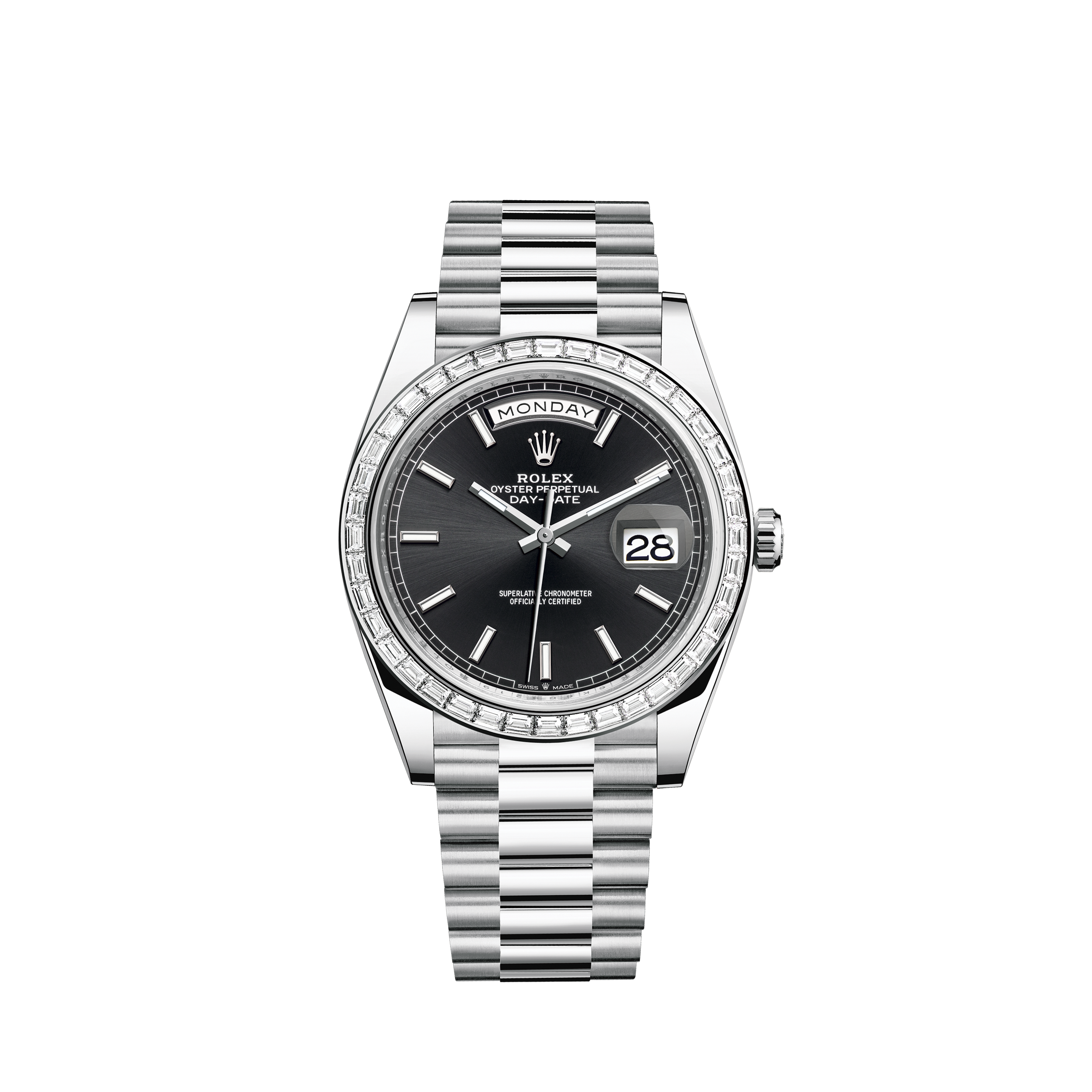Rolex 26mm Datejust With custom Diamond bezel SS Grey Color Dial Bezel and Lugs with Diamond Accent RT Deployment buckleRolex 26mm Datejust With custom Diamond bezel SS Grey Color Dial with Diamond Accent RT Deployment buckle