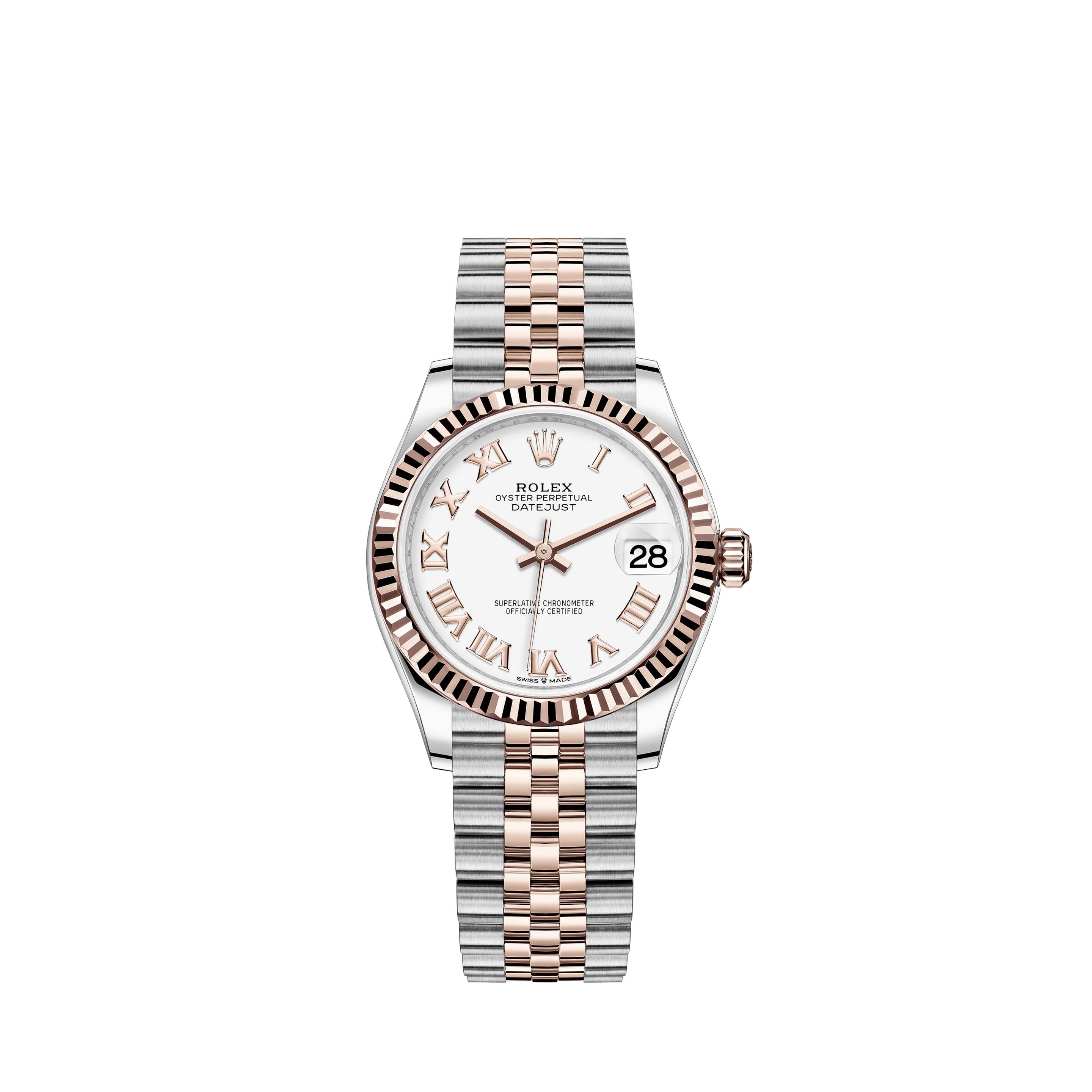 Rolex 36mm Datejust Black Mother Of Pearl Dial with Round Diamond Numbers Quick-Set Diamond Watch