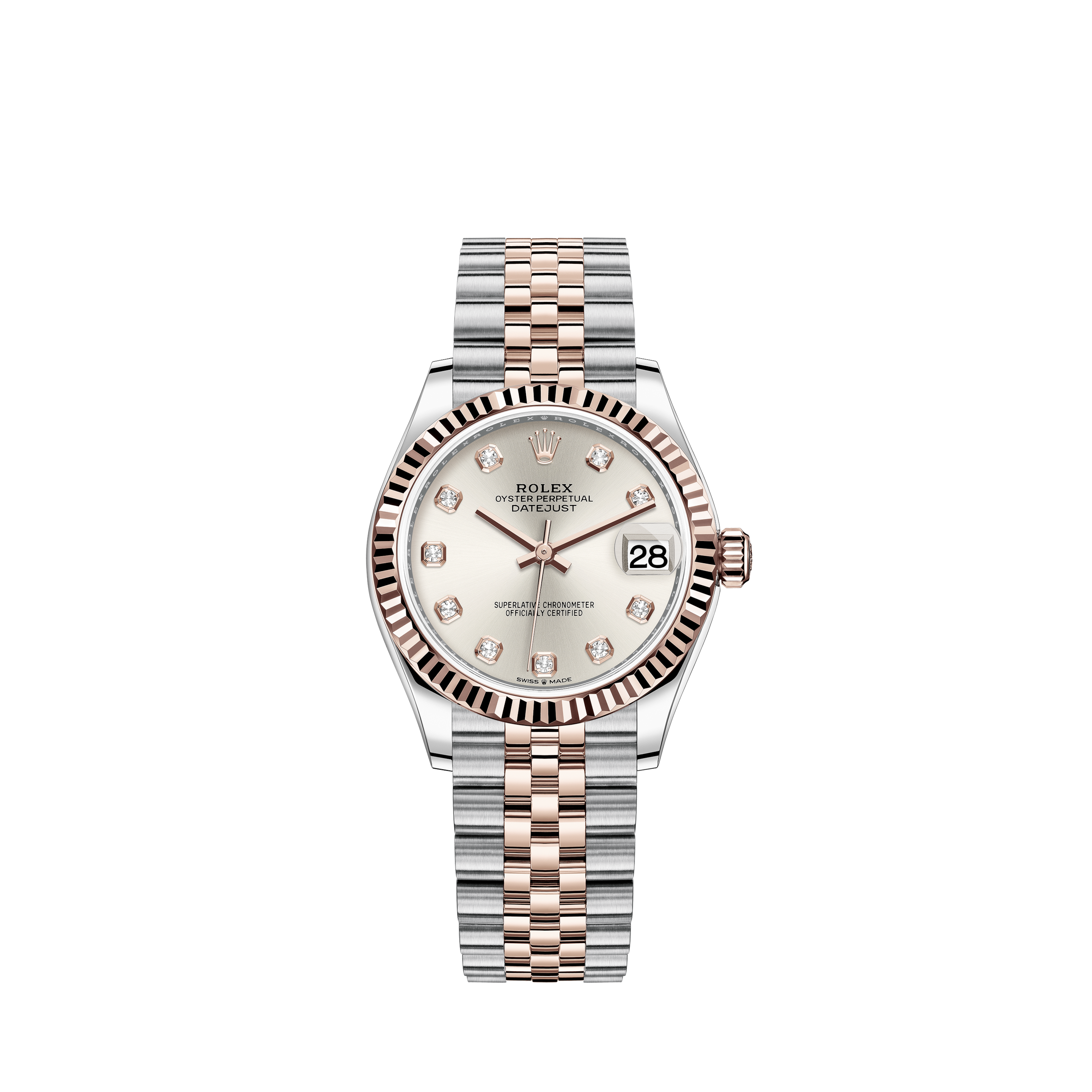 Rolex Women's Rolex 31mm Datejust Two Tone Vintage Fluted Bezel With Lugs Tahitian MOP Mother of Pearl 8 + 2 Dial RT