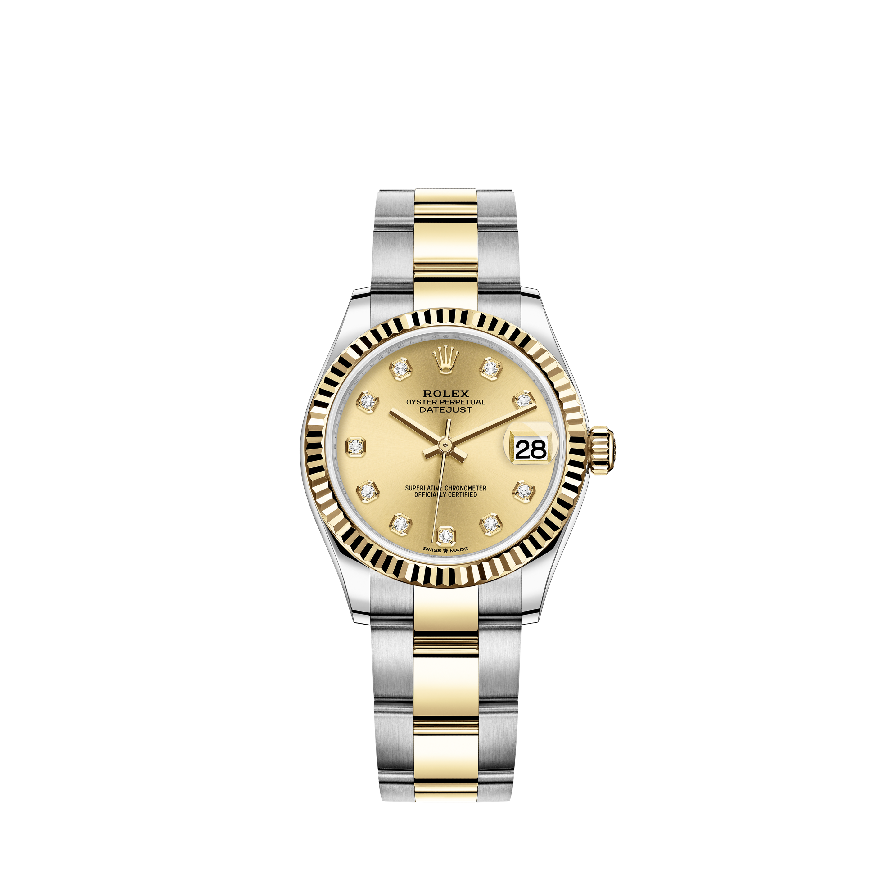 rolex oyster 31mm oystersteel and yellow gold