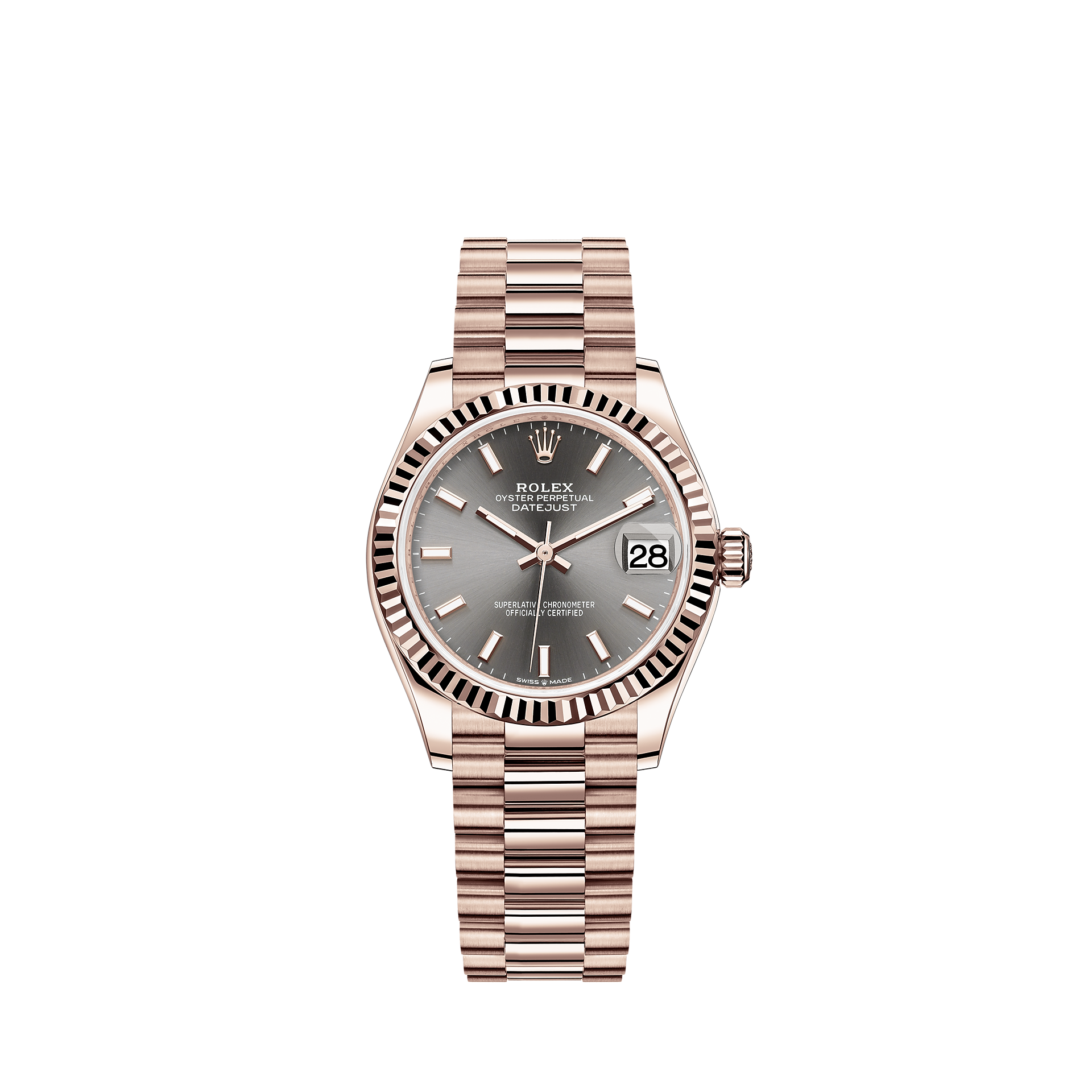 Rolex Datejust 31 Watch 18 Ct Everose Gold M278275 0027