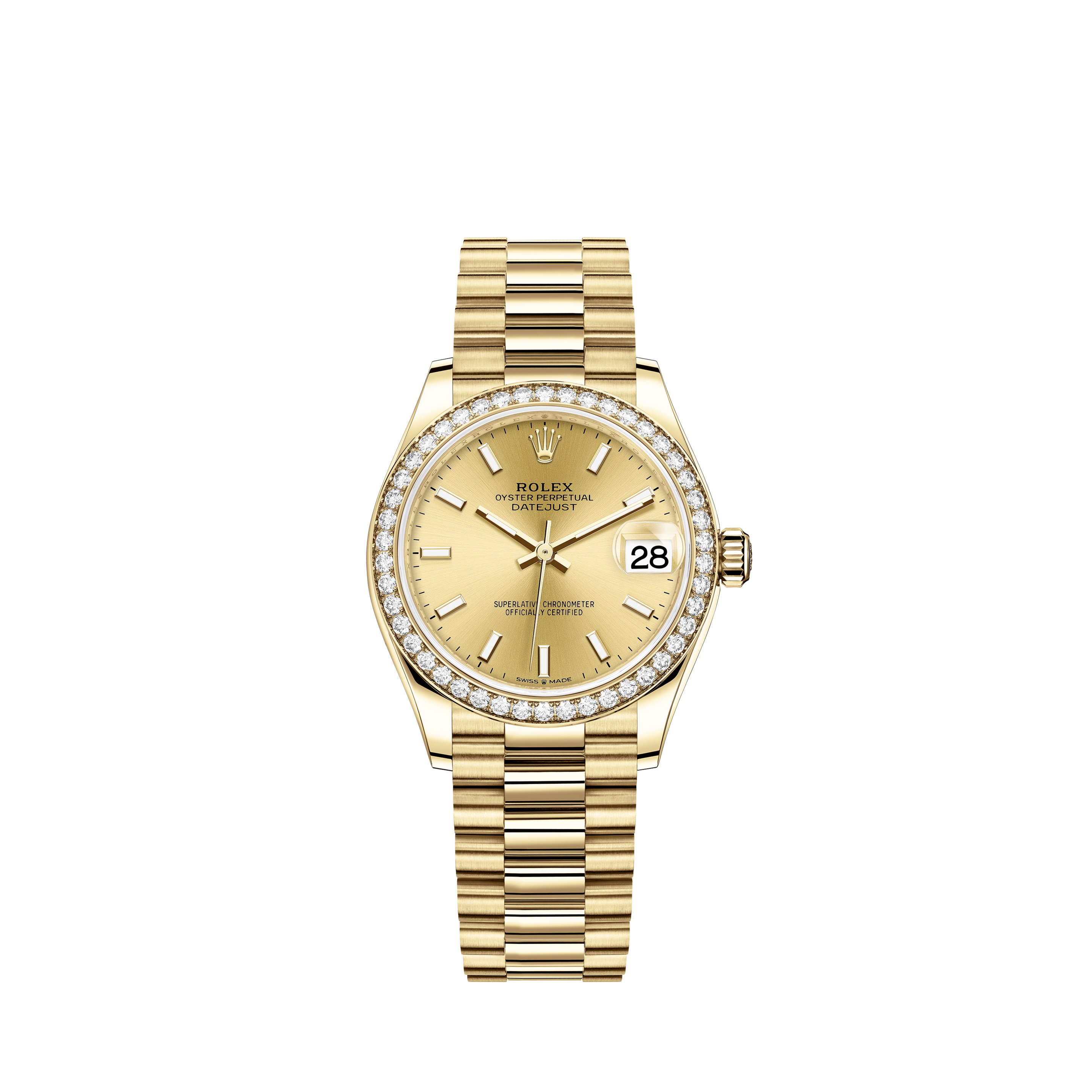 rolex datejust women gold