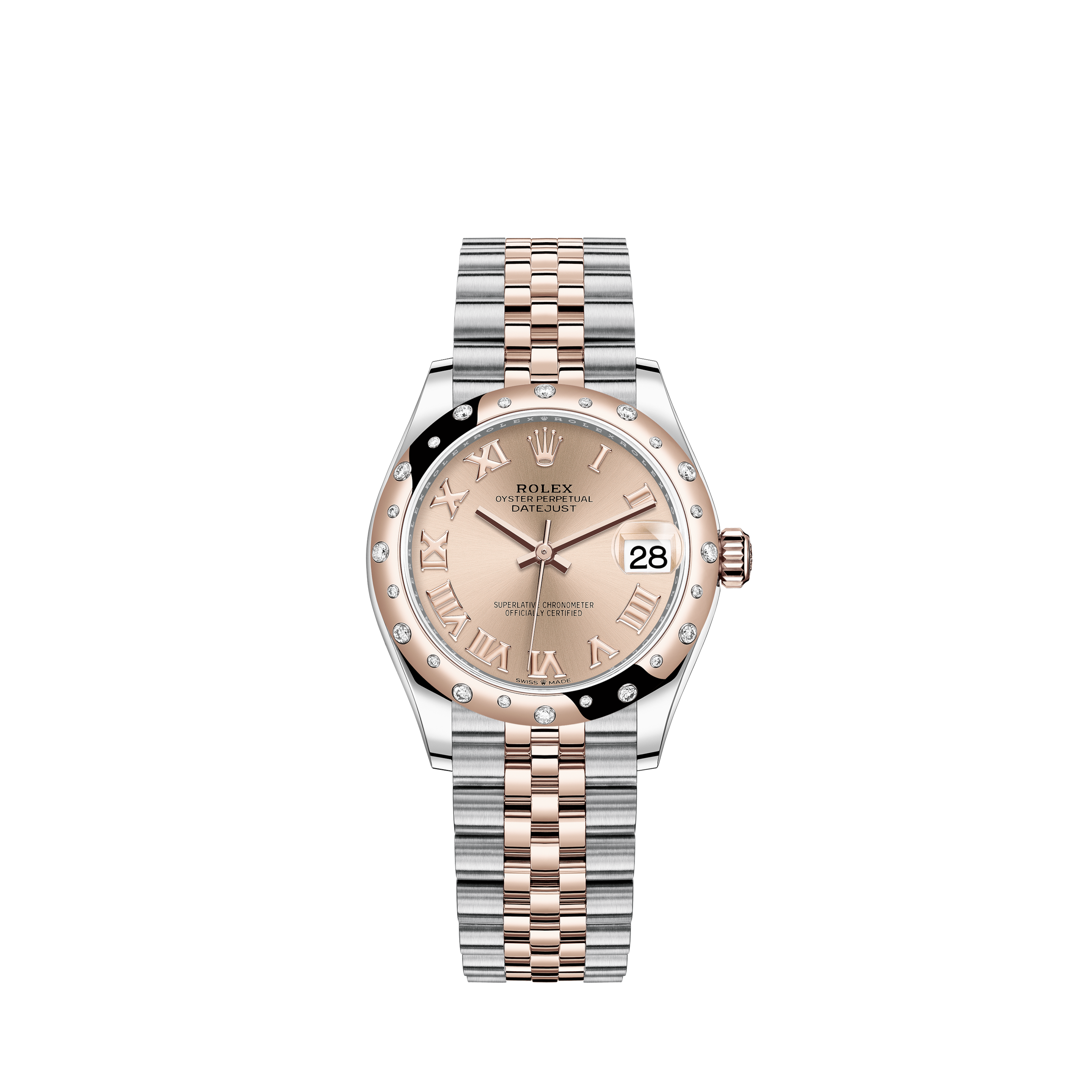 Rolex Midsize Black Dial Domed Bezel Steel Ladies Watch 177200 Unworn