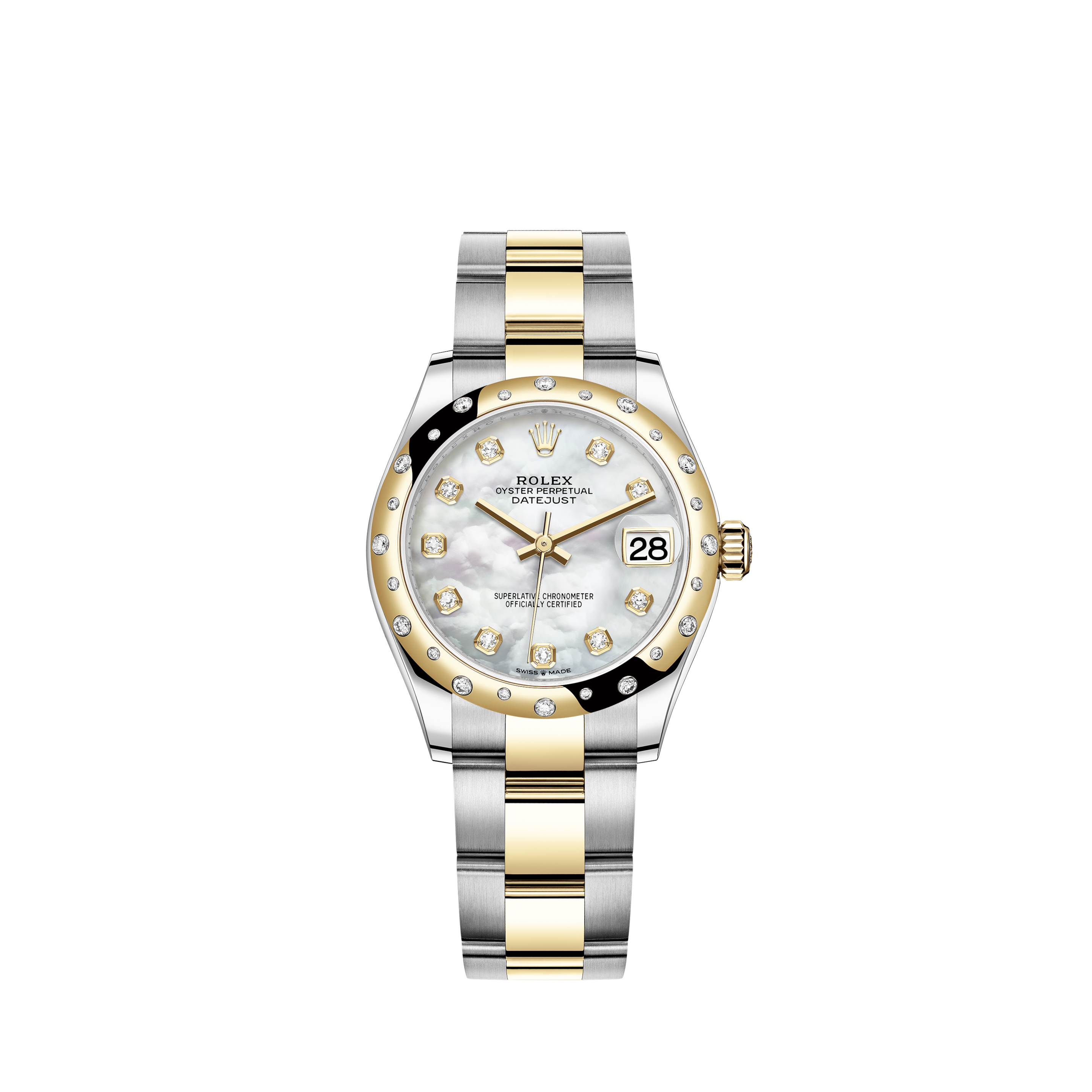 rolex ladies datejust 31 diamond two tone watch 278343rbr