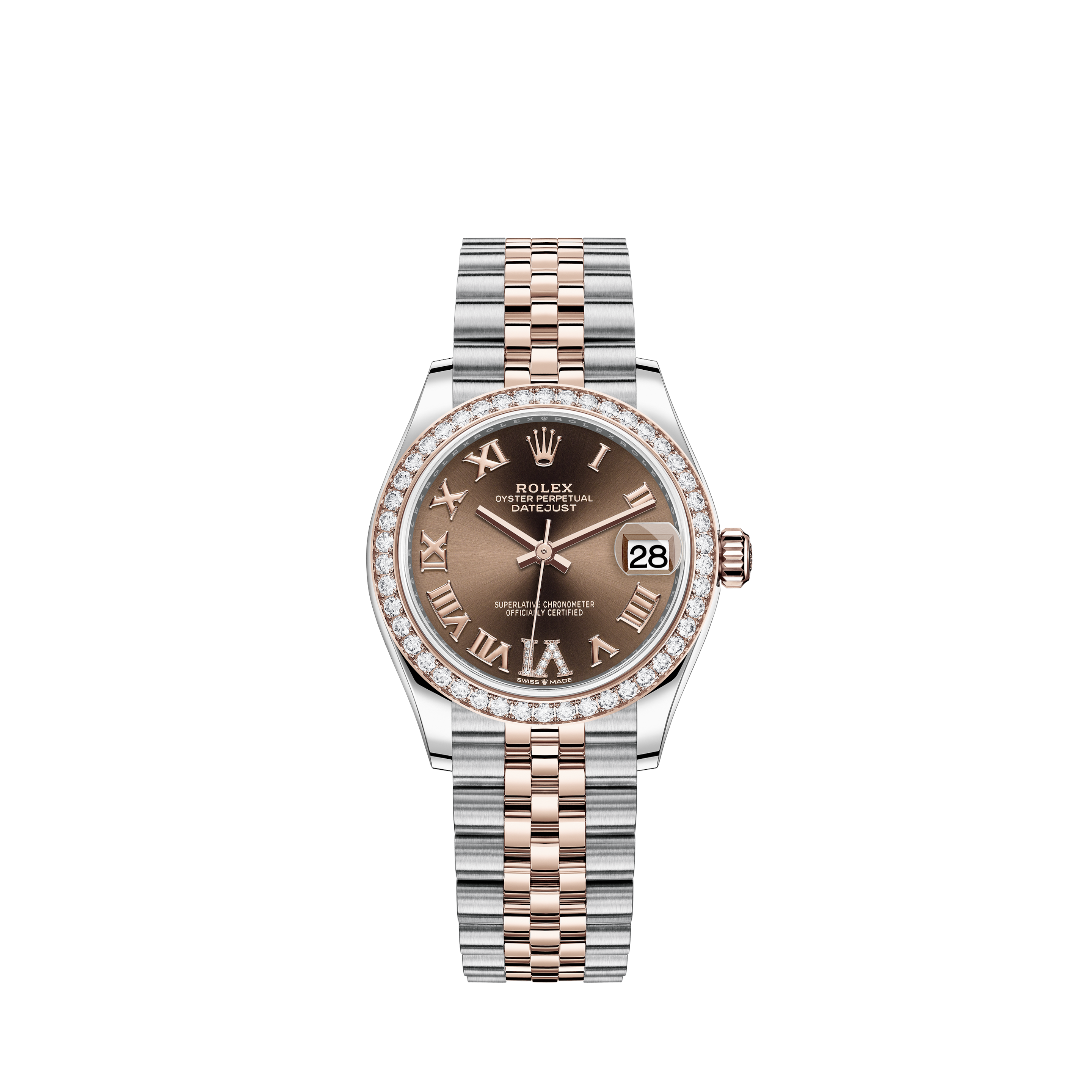 Rolex Men's Rolex 36mm Datejust Two Tone Jubilee Black MOP Mother Of Pearl 8 + 2 Diamond Accen Bezel + Lugs + Rubies