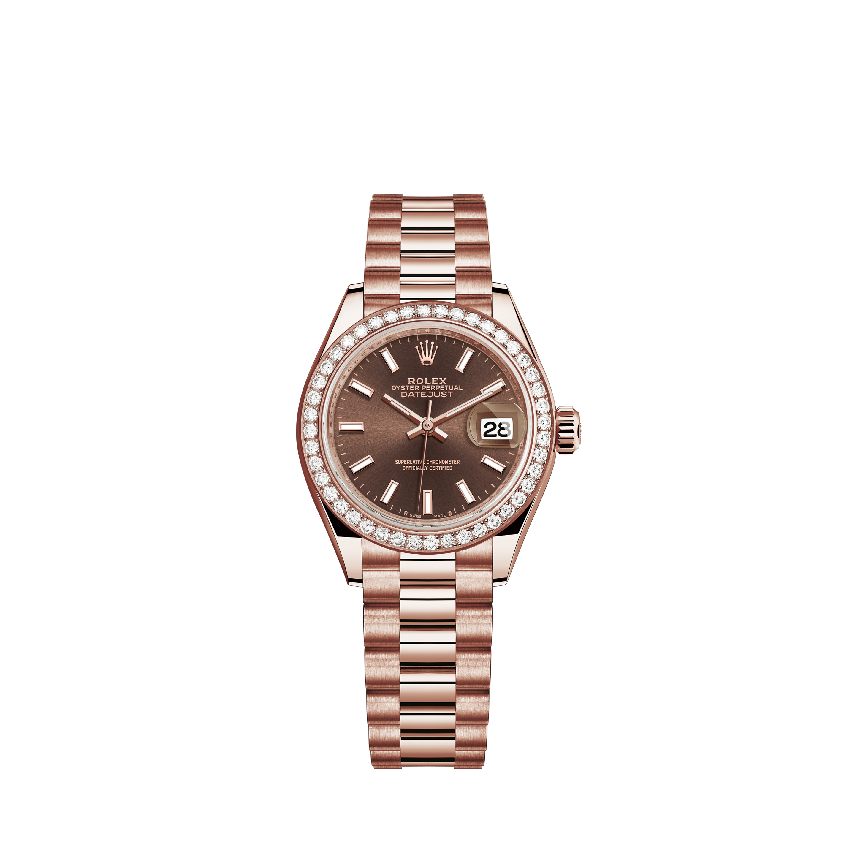 rose gold female rolex