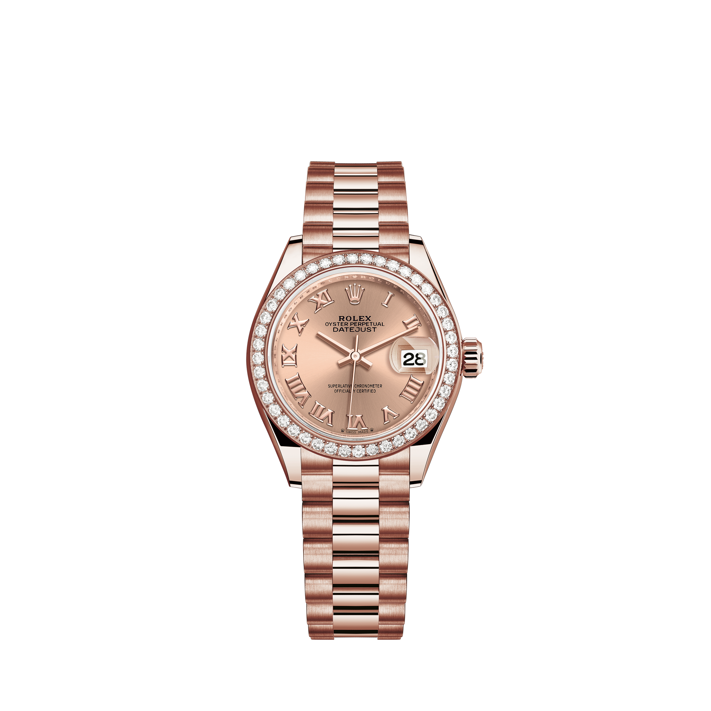 rolex pink gold lady