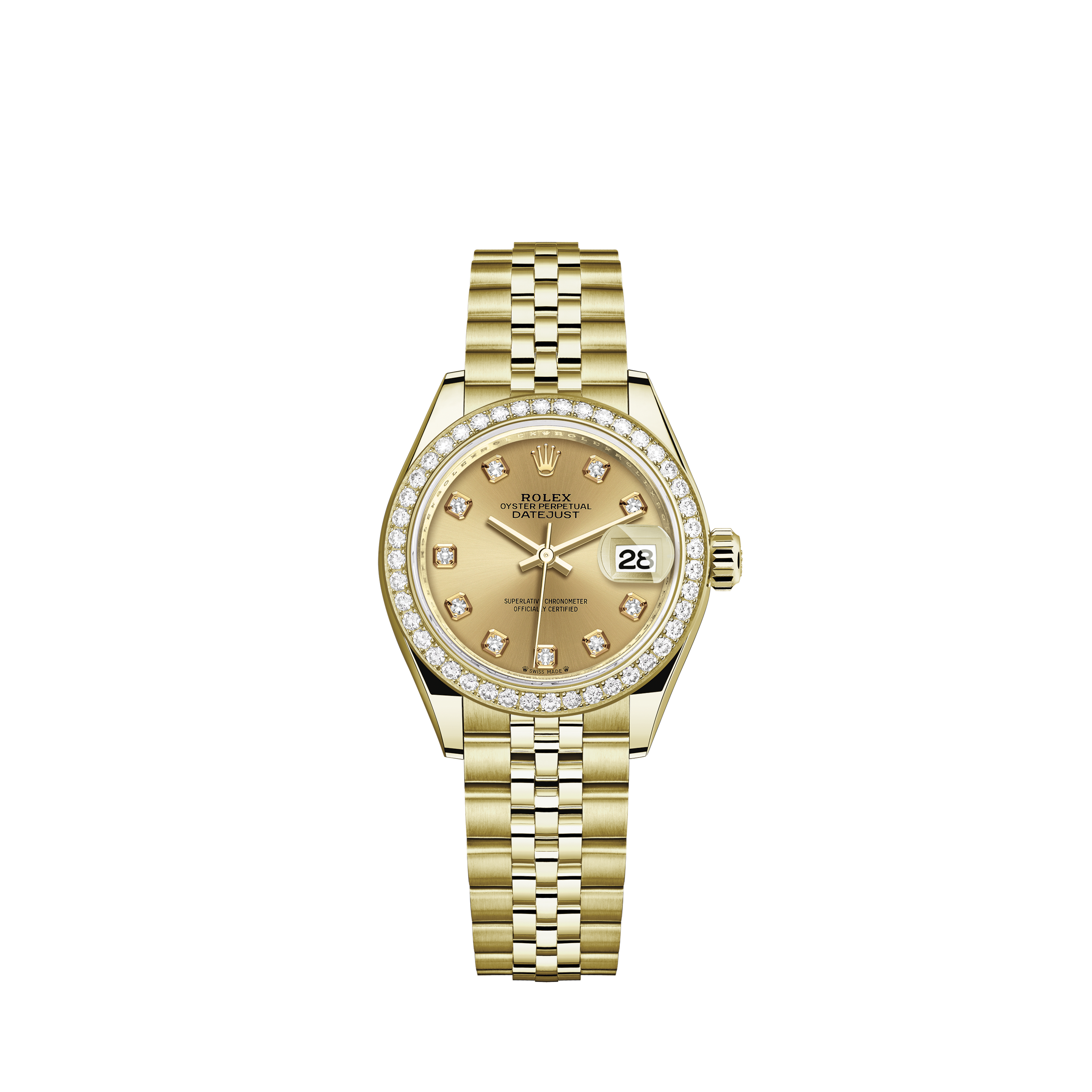 ladies rolex datejust diamond bezel