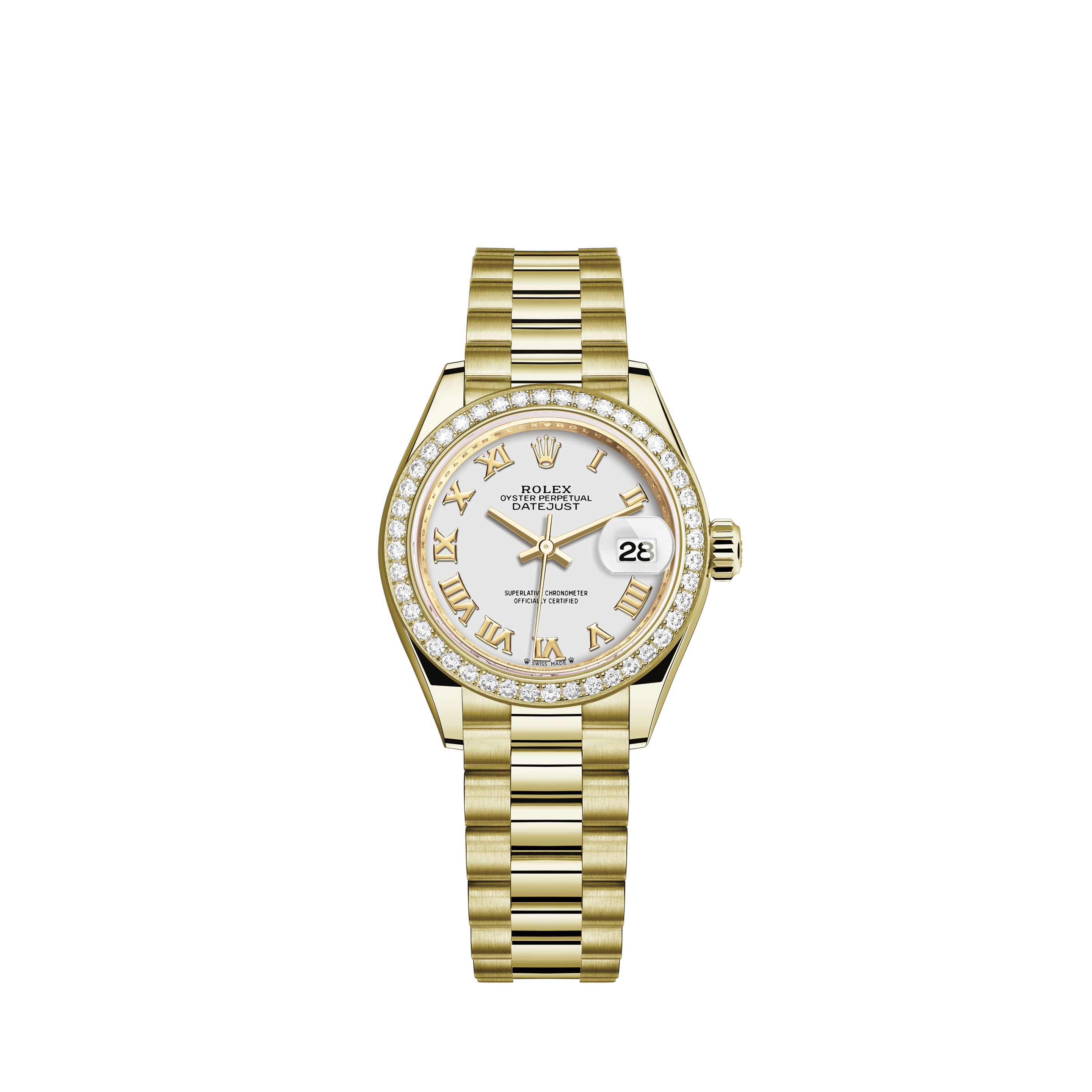 Rolex Men's Rolex 36mm Datejust White Color Roman NumeralRolex Men's Rolex 36mm Datejust White MOP Diamond Dial