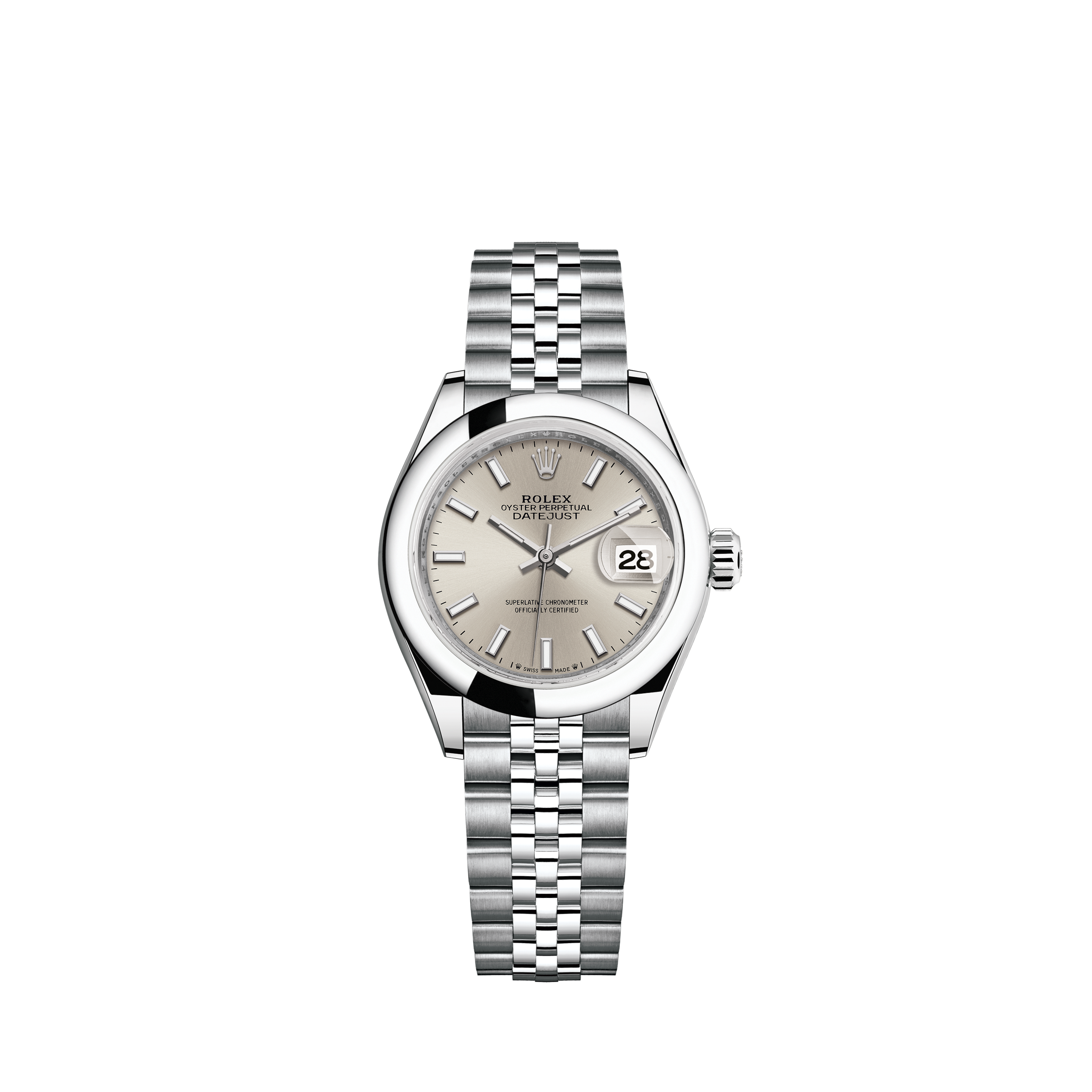 Rolex Ladies Customized Rolex watch 26mm Datejust Stainless Steel White MOP Diamond Dial