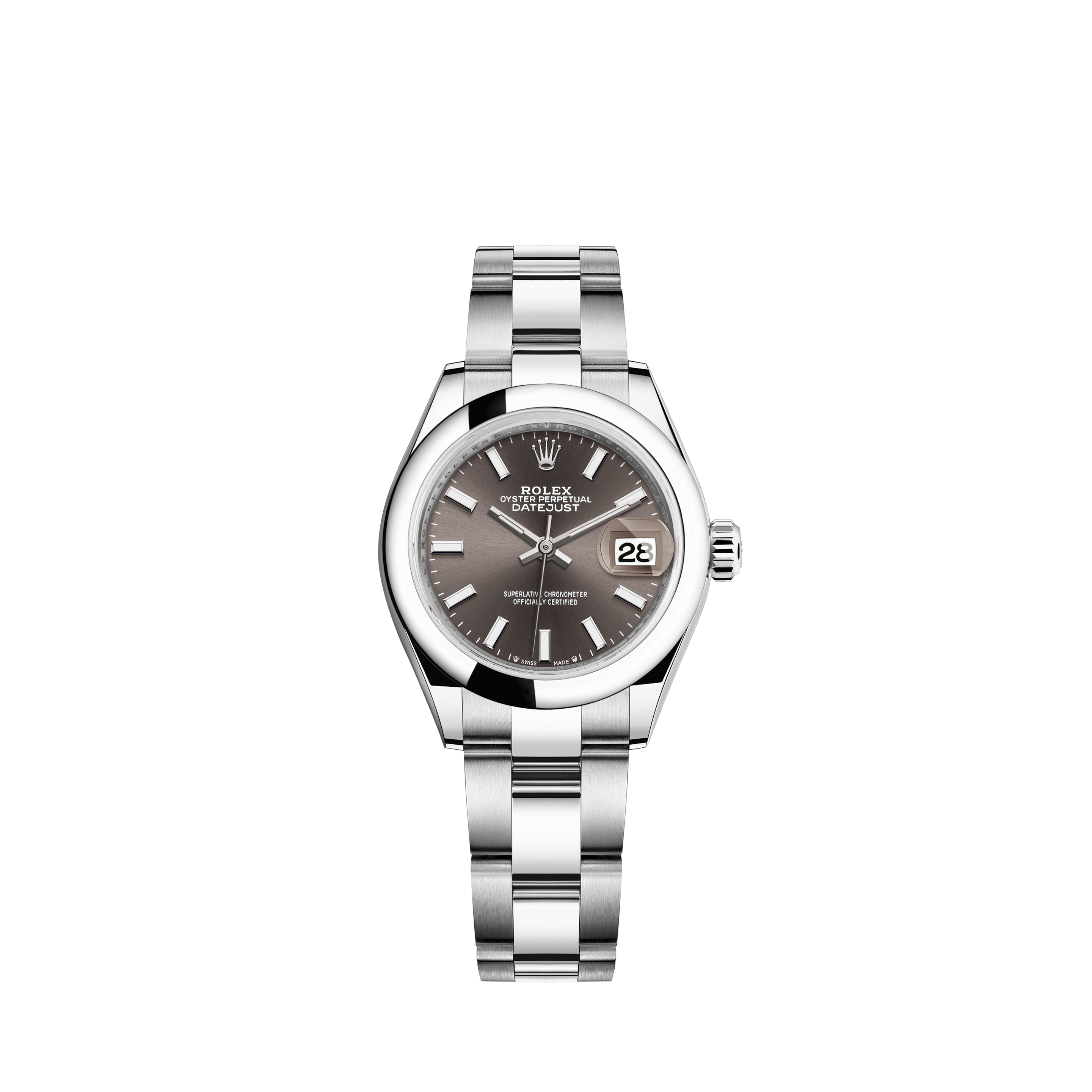 Rolex Women's Datejust Midsize Stainless Steel Fluted Custom Mother of Pearl Diamond Dial