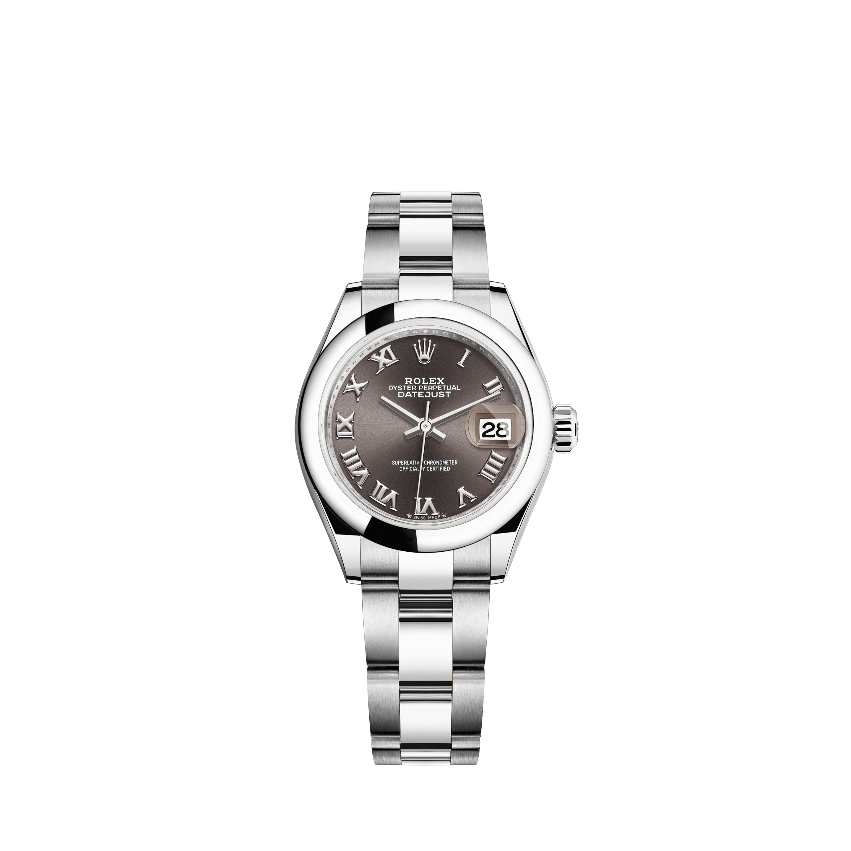 Rolex Ladies Rolex Black Logo 31mm Datejust SS Diamond & Ruby Bezel