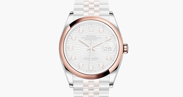 Oyster, 36 mm, acier Oystersteel et or Everose