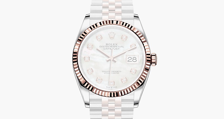 Oyster, 36 mm, acero Oystersteel y oro Everose