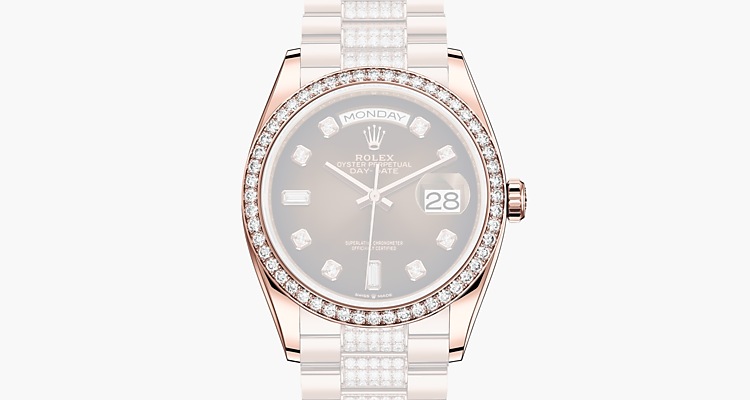 Oyster, 36 mm, oro Everose y diamantes