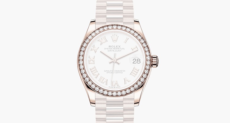 Oyster, 31 mm, oro Everose y diamantes