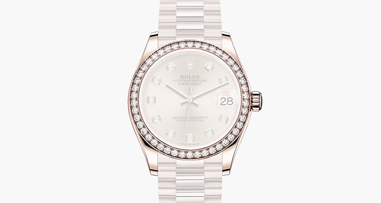 Oyster, 31 mm, oro Everose y diamantes
