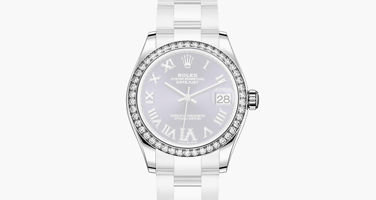 Oyster, 31 mm, Oystersteel, white gold and diamonds