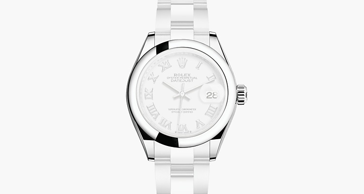 Oyster, 28 mm, acero Oystersteel