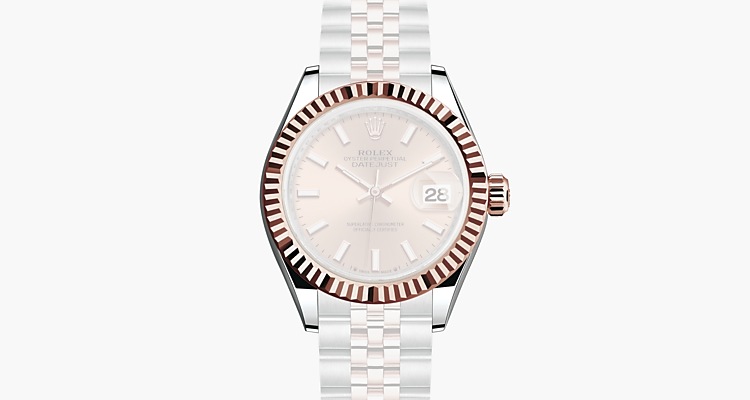 Oyster 28 mm, acier Oystersteel et or Everose