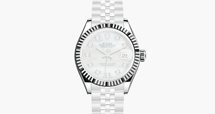 Oyster, 28 mm, acero Oystersteel y oro blanco