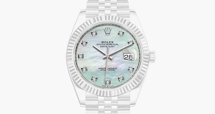 Nacre blanche, serti de diamants