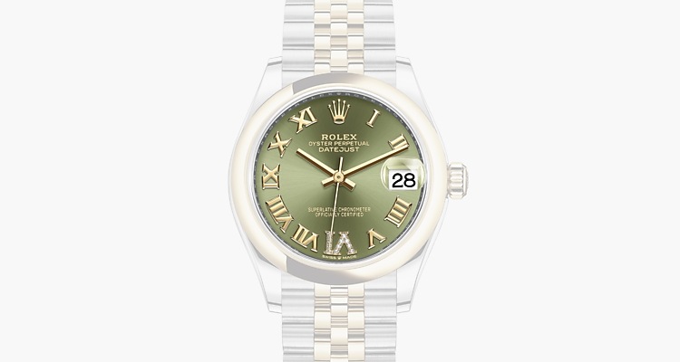 Vert olive, serti de diamants