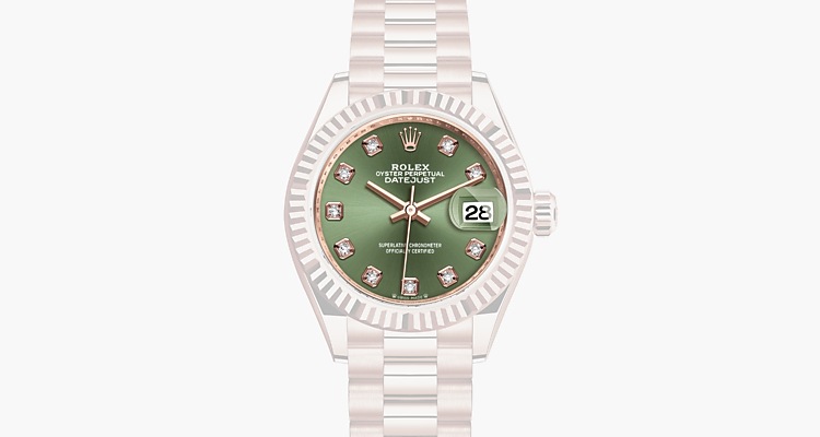 Verde oliva engastada con diamantes