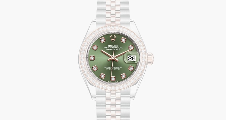 Vert olive, serti de diamants