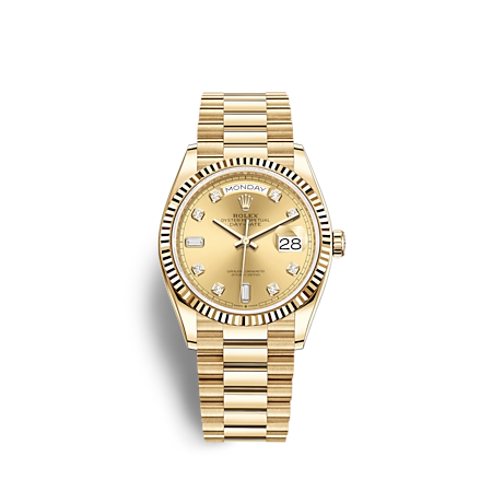 Rolex Day-Date 36 Watch: 18 Ct Yellow Gold - M128238-0008