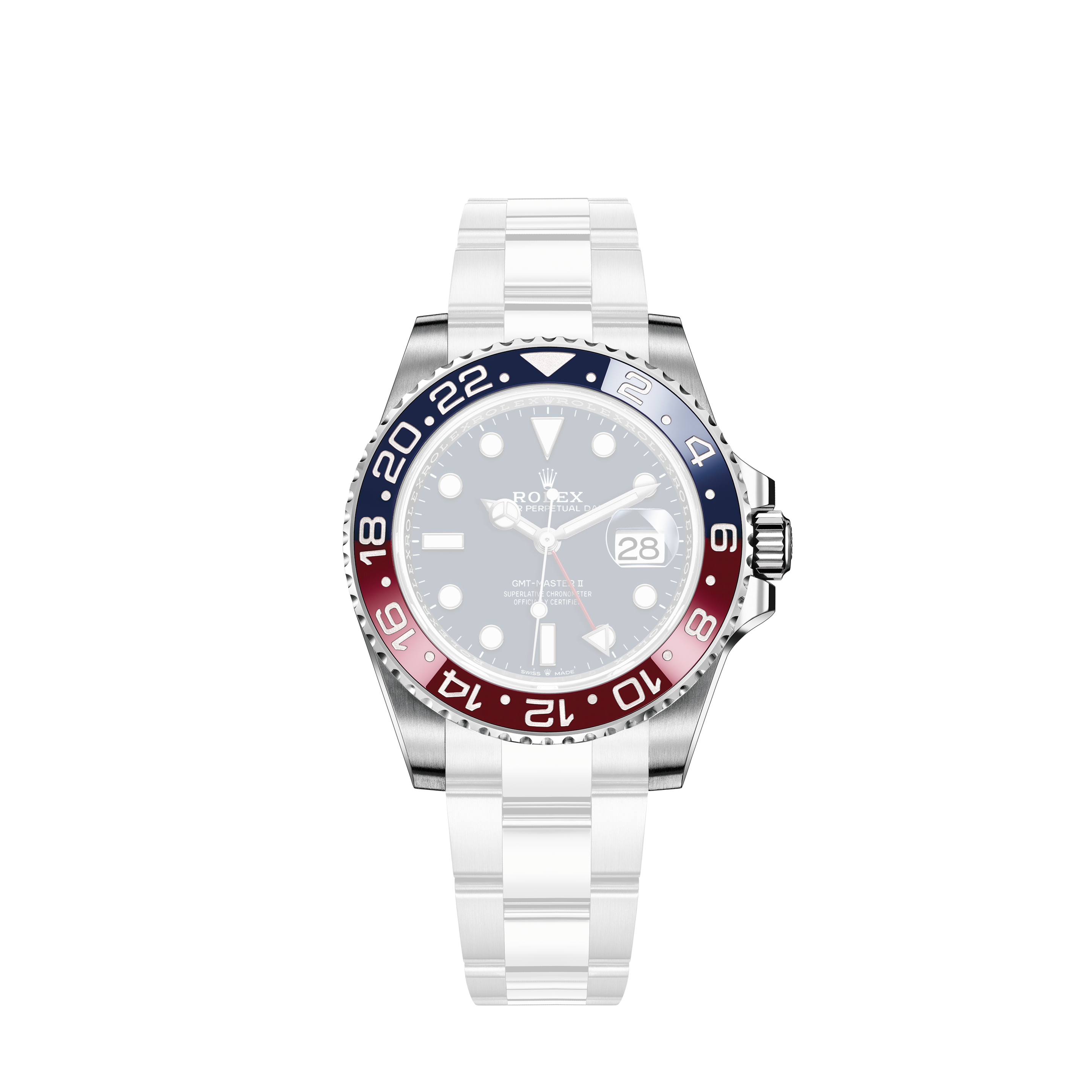rolex white gold gmt blue dial