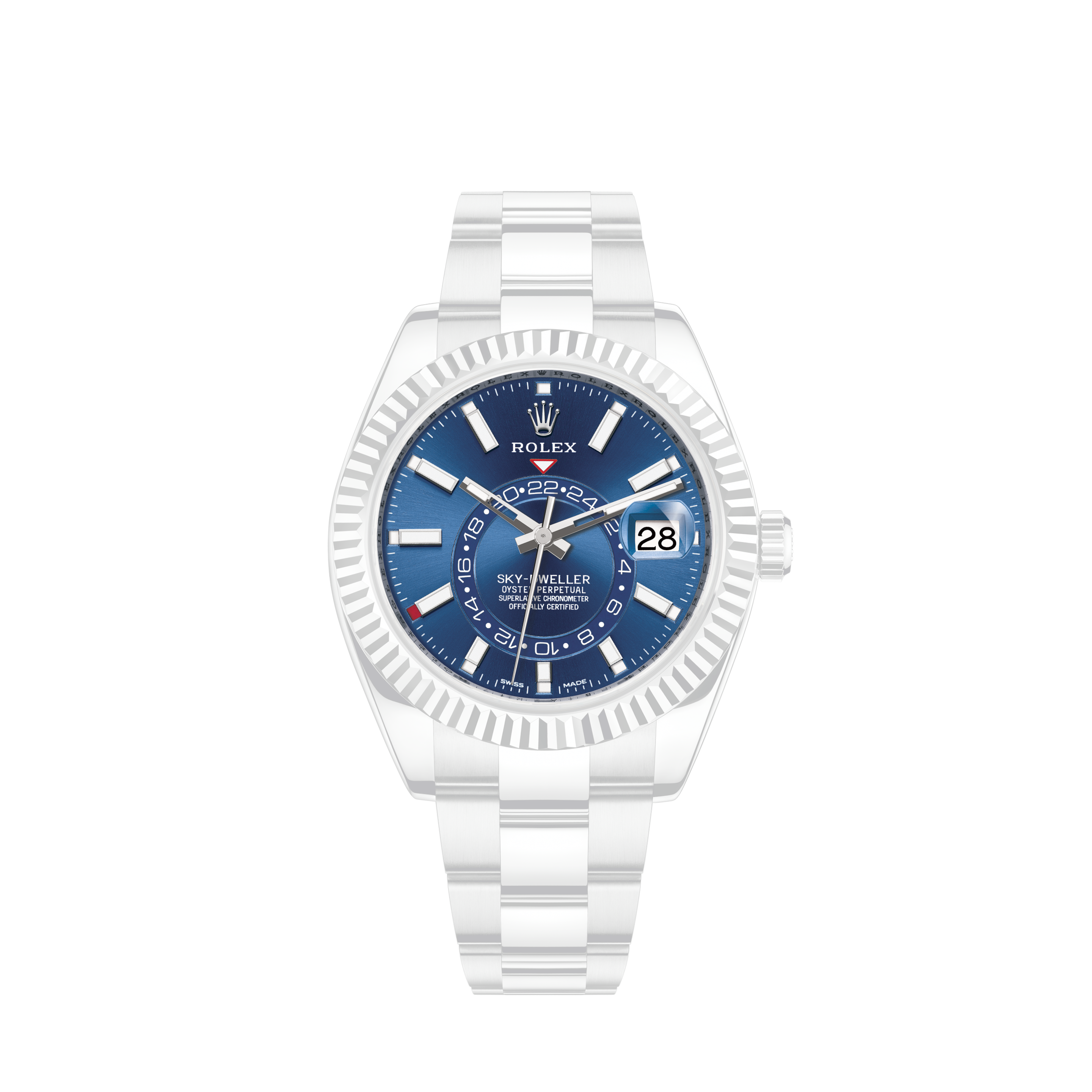 rolex sky dweller blue steel