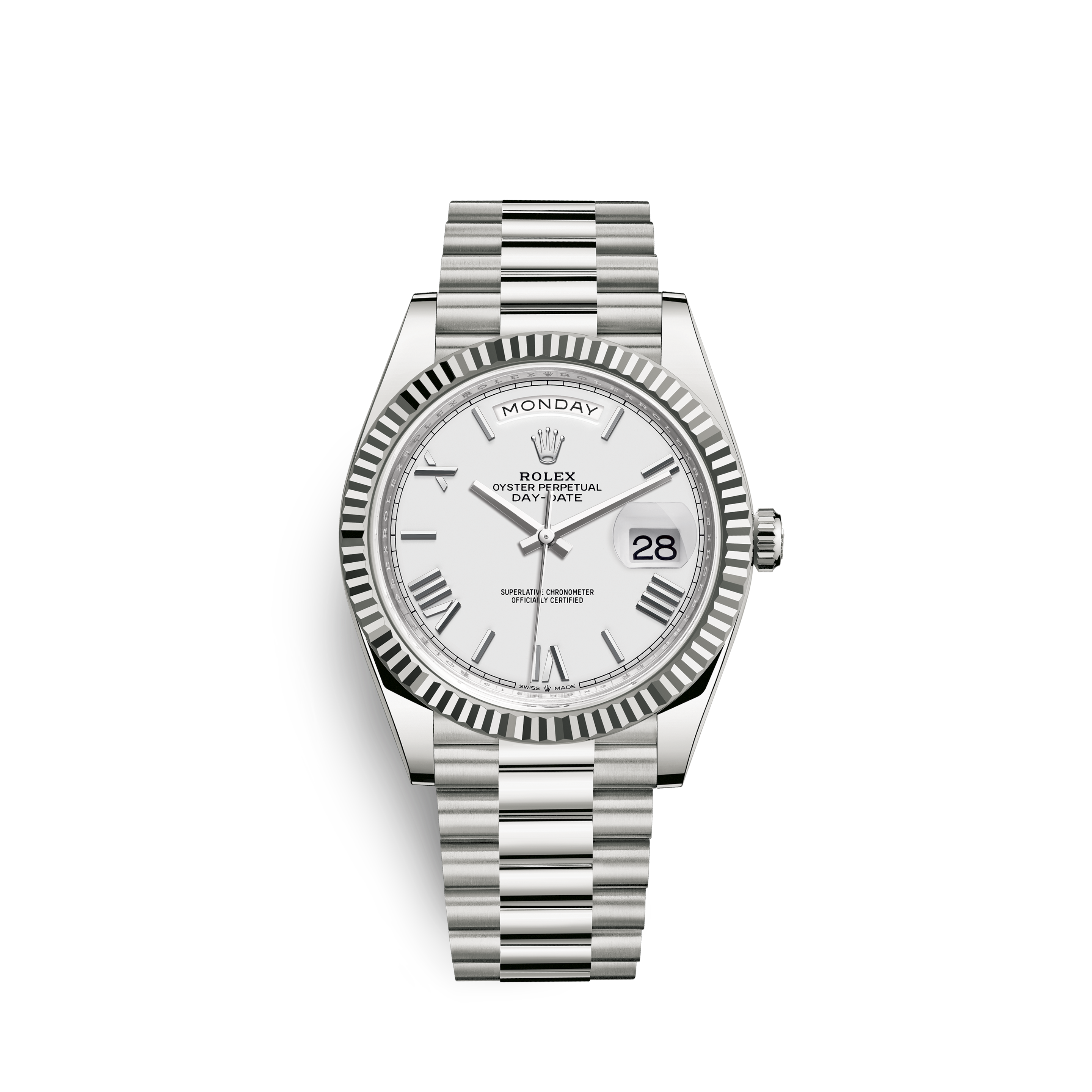 rolex president silver