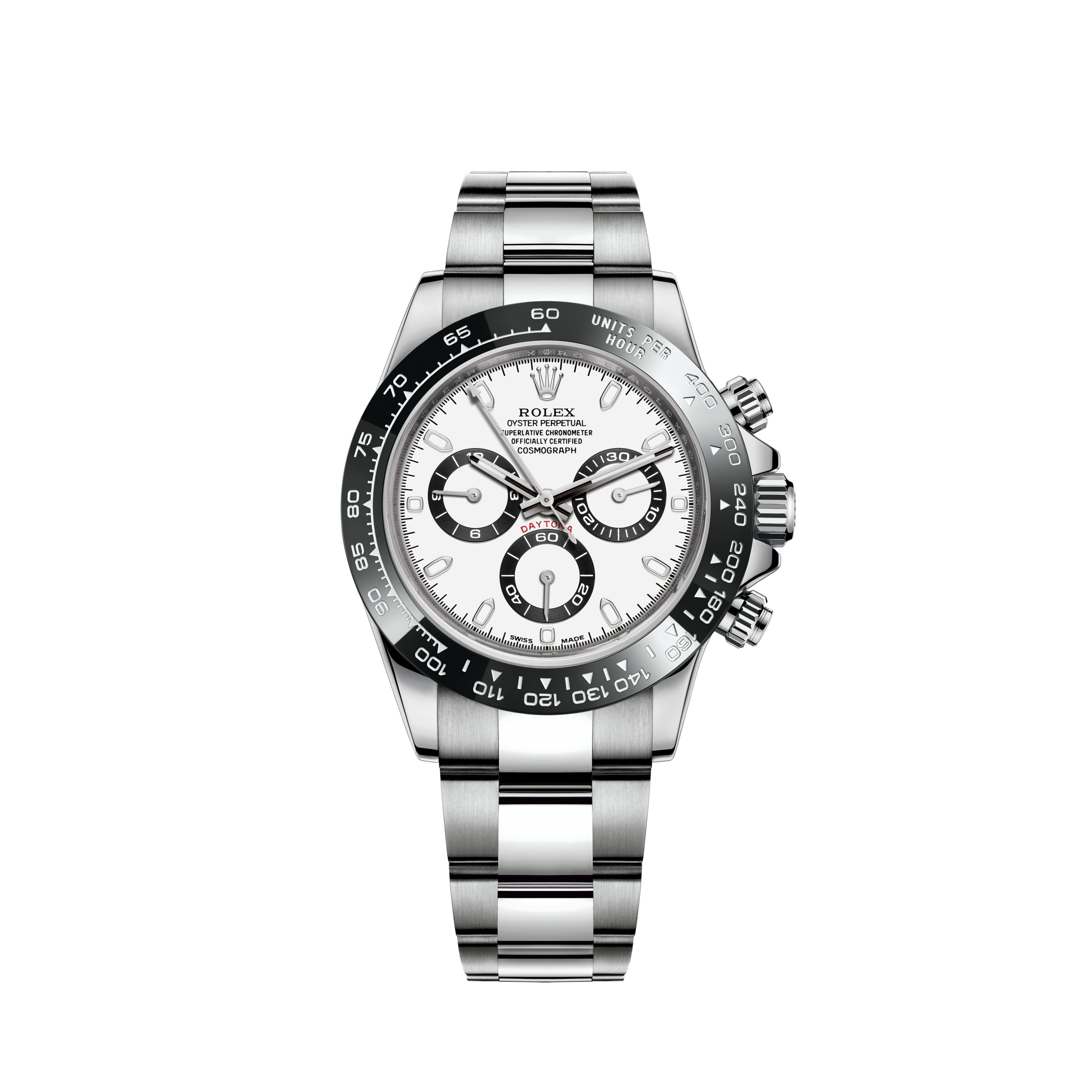 stainless steel rolex daytona white face