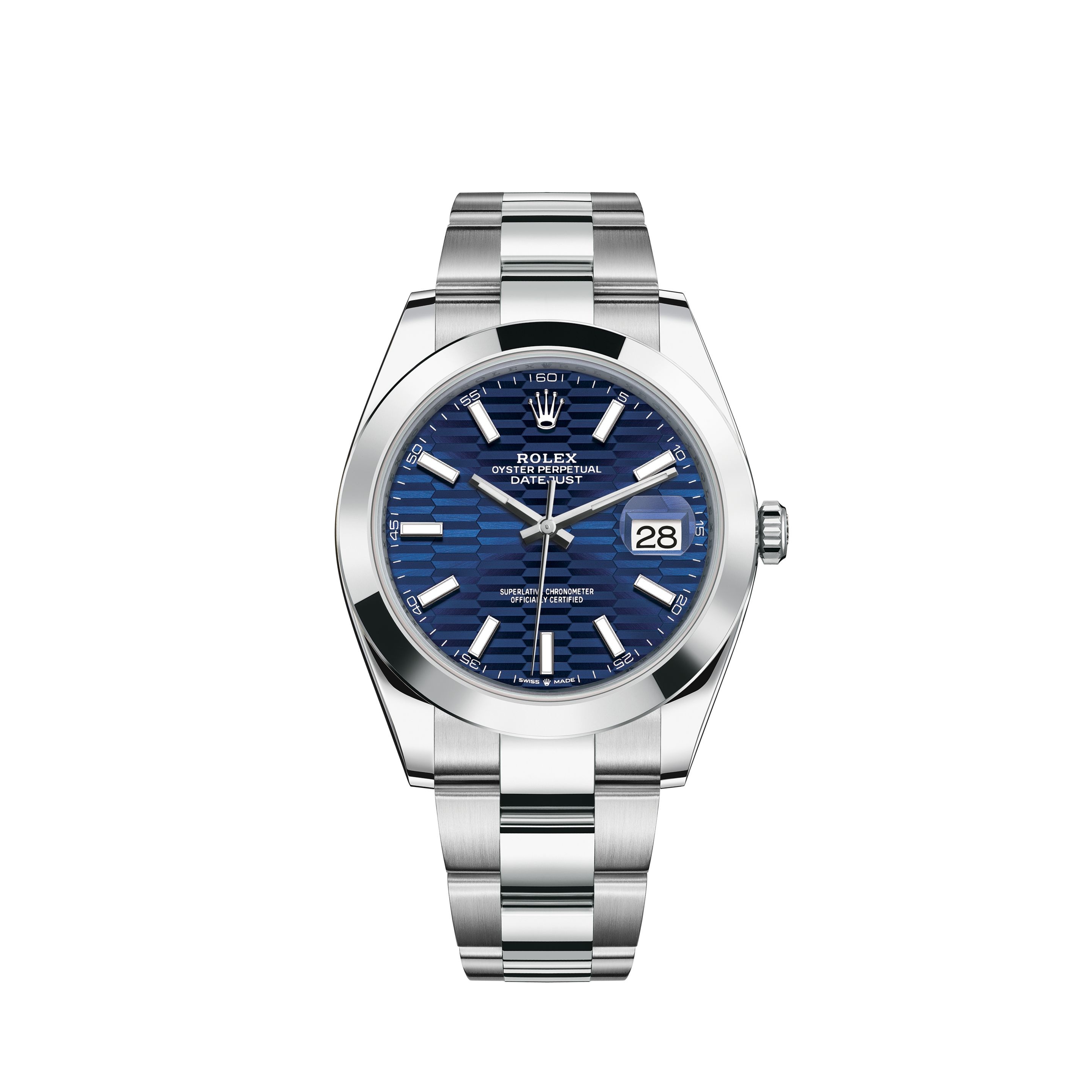 rolex oyster perpetual datejust superlative chronometer officially certified blue