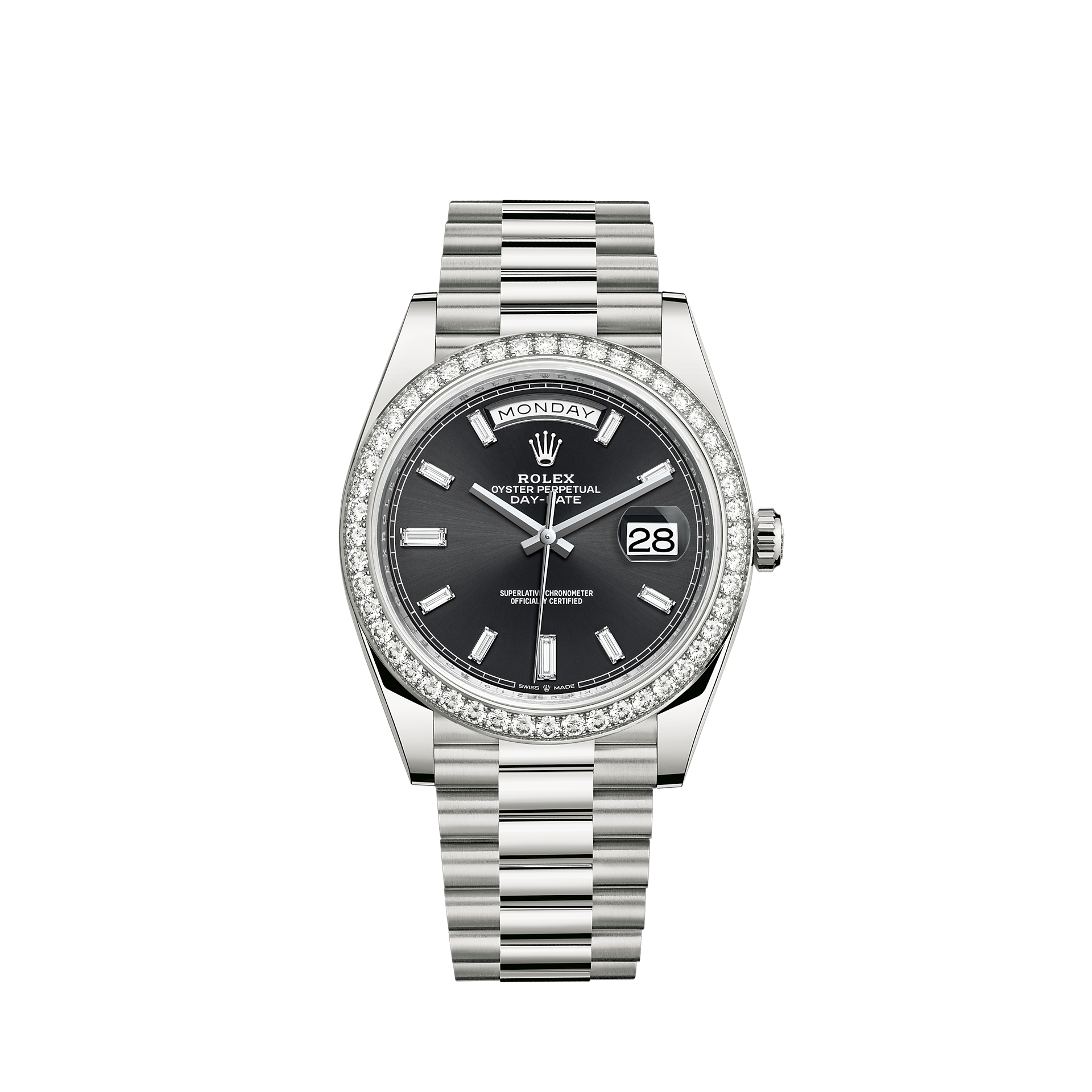 Rolex Day-Date 40腕錶：18K白色黃金- M228349RBR-0003