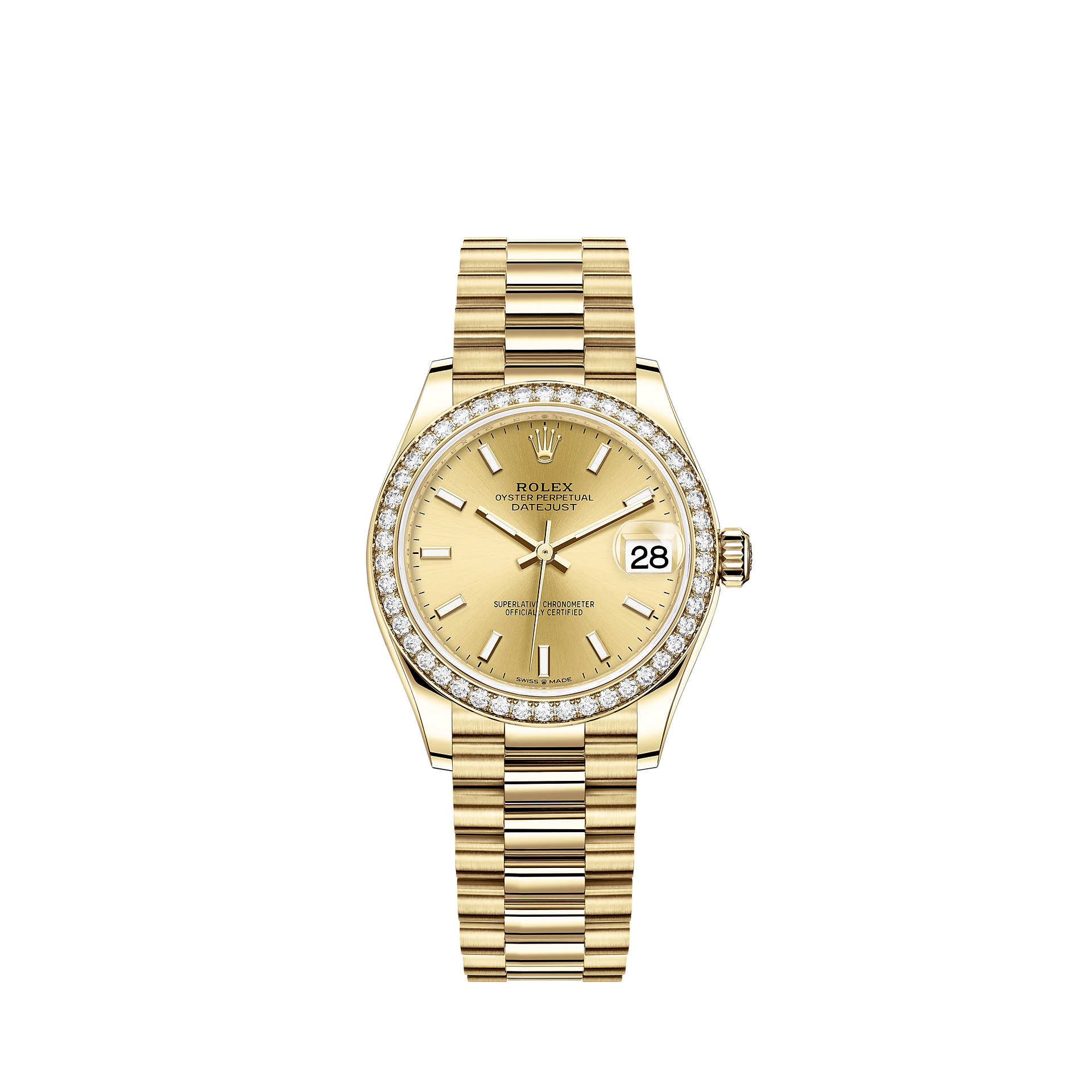 Rolex Datejust 31 watch: 18 kt yellow gold - M278288RBR-0022