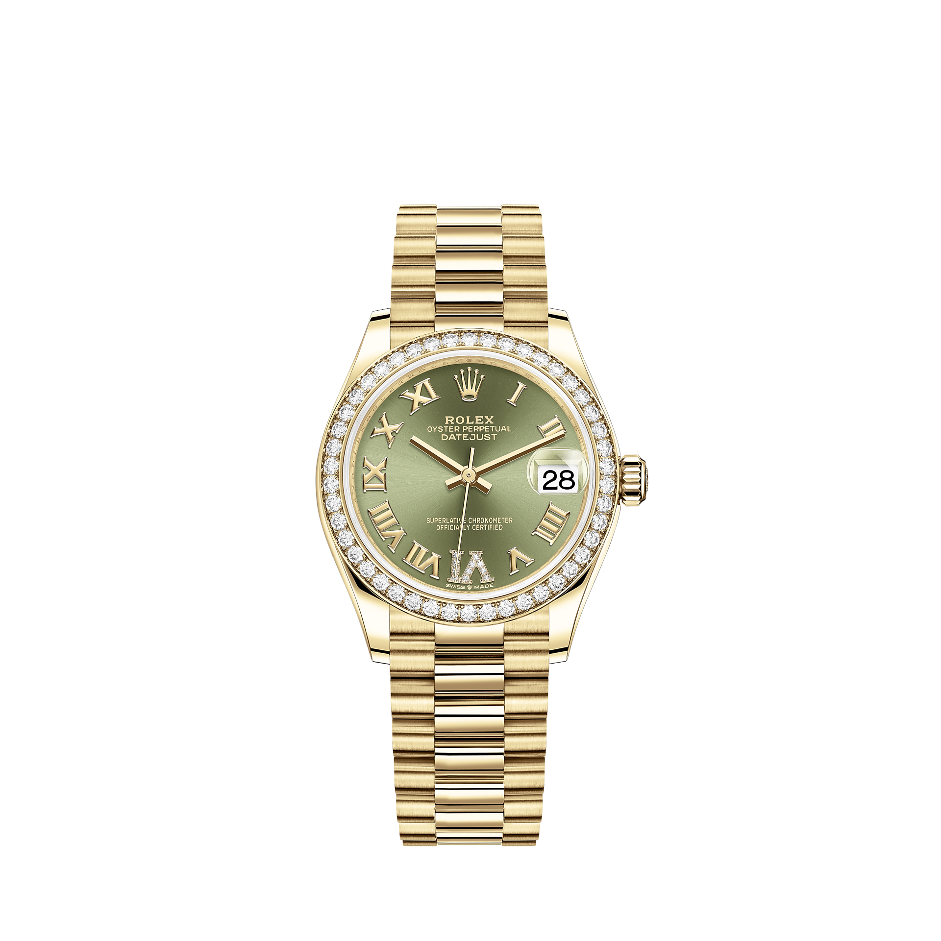 Rolex Datejust 31 watch: 18 kt yellow gold - M278288RBR-0024