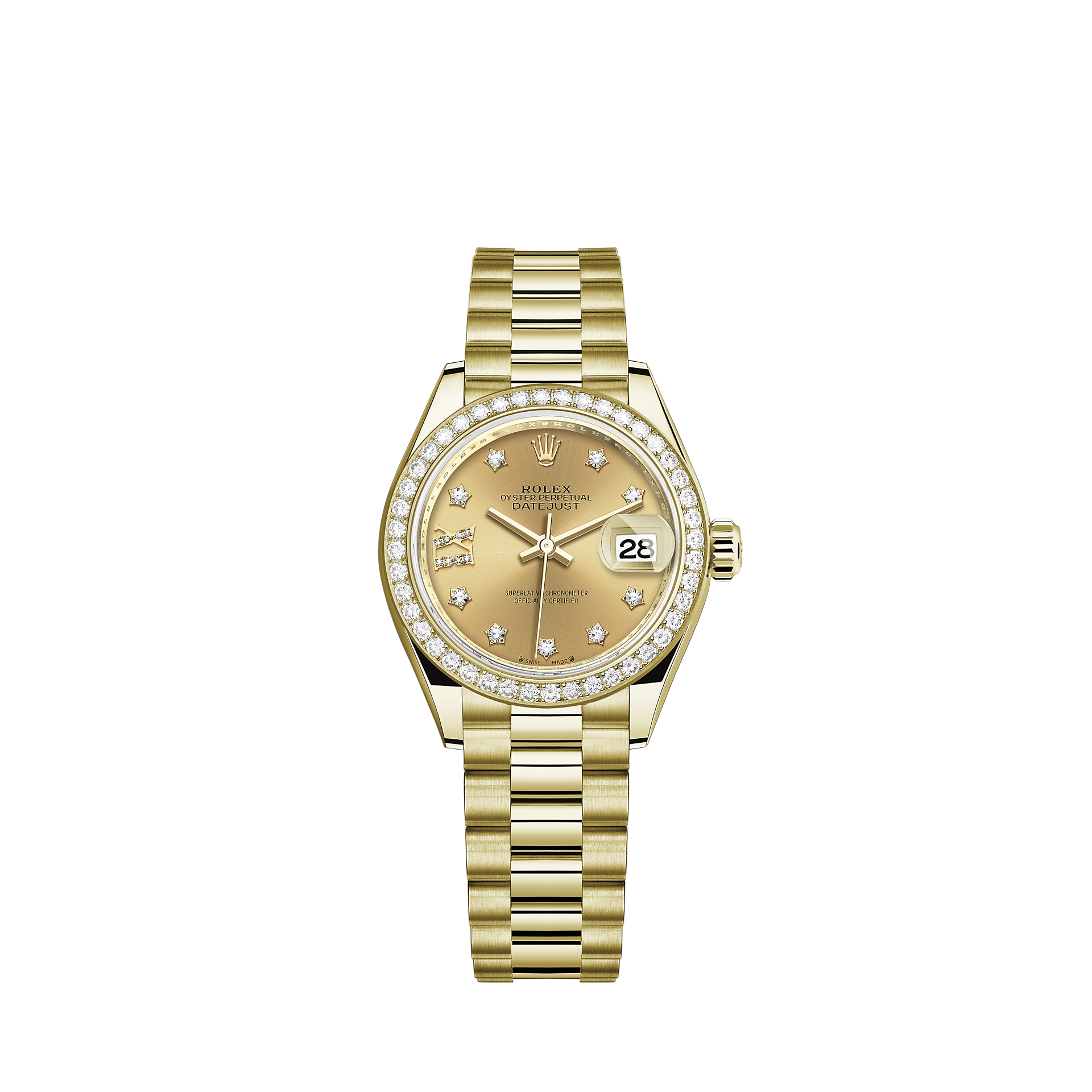 Rolex Lady-DateJust 18k Yellow Gold President Dial Automatic Women's ...