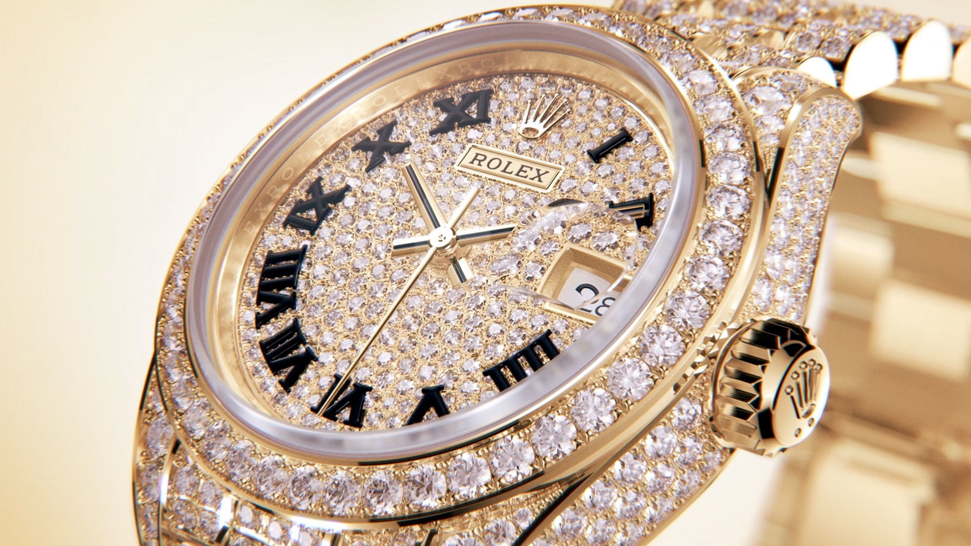 rolex with diamond