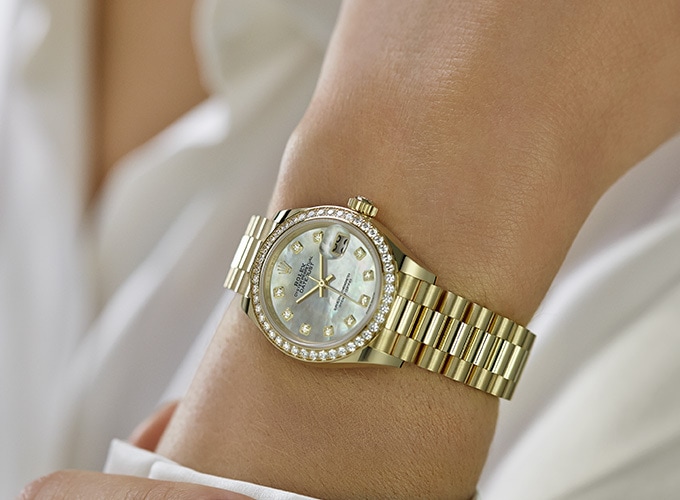 Rolex Oyster Perpetua Lady-Datejust 28mm White Dial