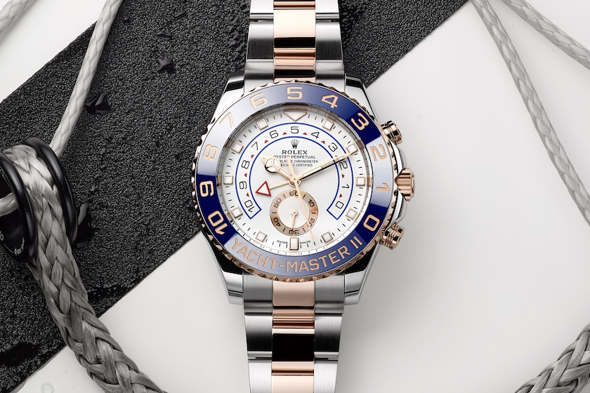 kalorija Pristojan bilo kada  Rolex Yacht-Master II watch: Oystersteel and Everose gold - M116681-0002