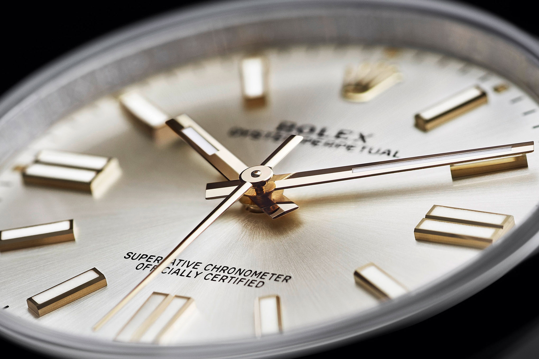 Rolex Day-Date 18038 President 18k Gold 36mm Watch-Gray Baguette Diamond Dial