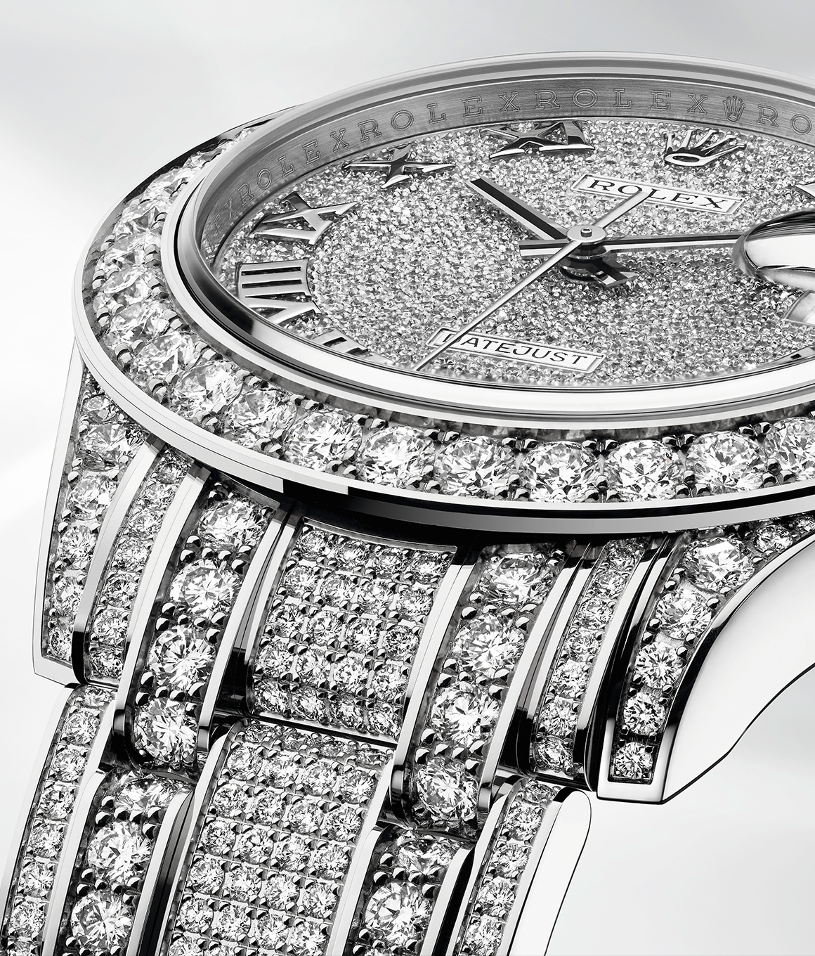 Rolex New PAPERS 2021 Rolex Platinum President Glacier Blue Roman 228206 watch Box