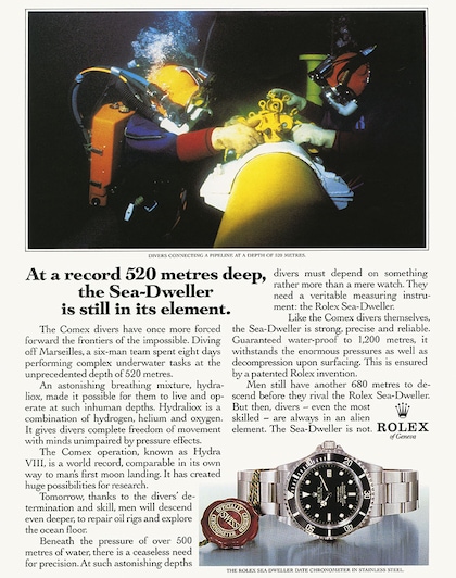 Iklan kekedapan air pembuatan jam tangan